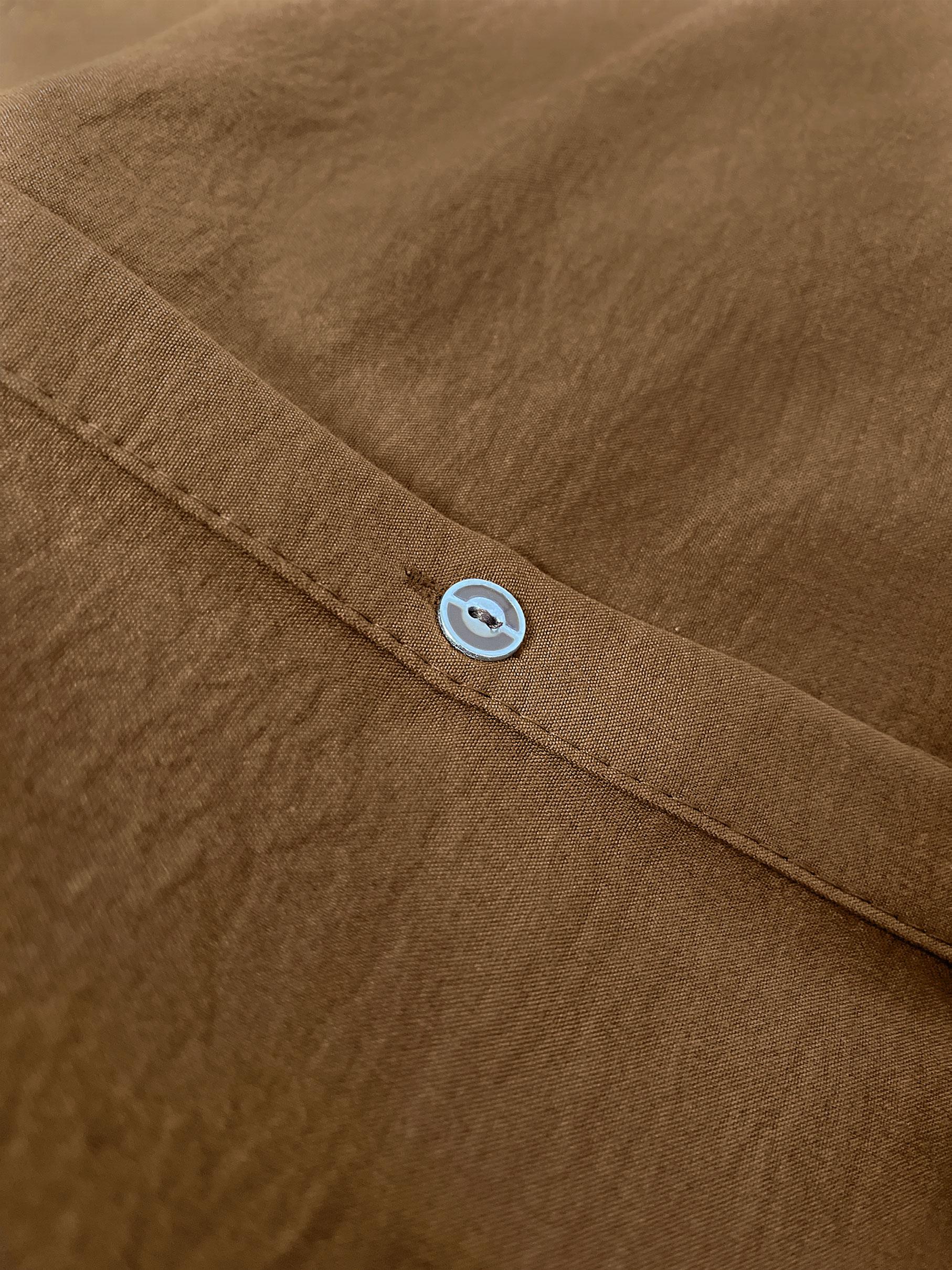 Tesettür giyim KAHVE FIRFIR DETAYLI GÖMLEK TUNİK 43812