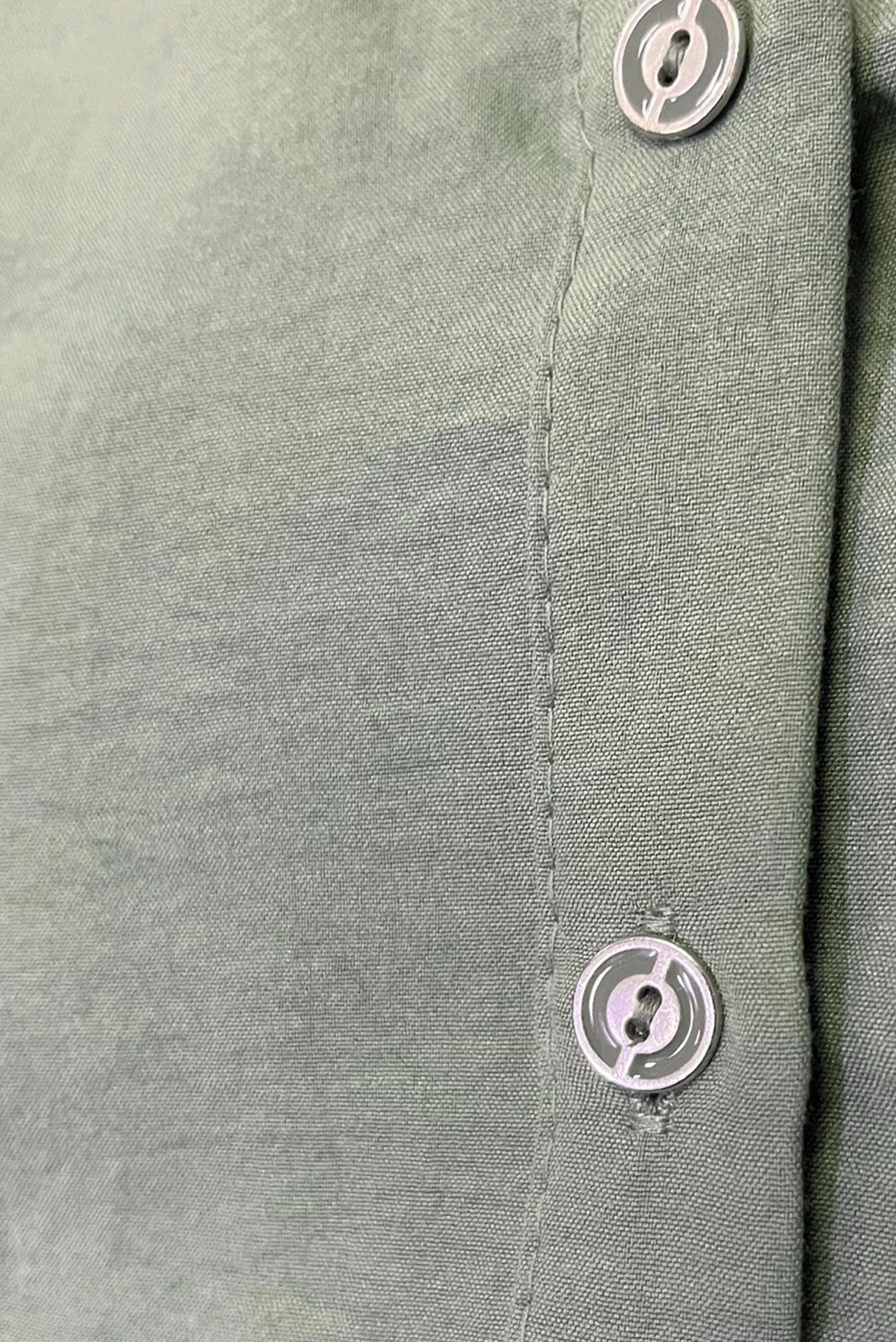 Tesettür giyim YEŞİL FIRFIR DETAYLI GÖMLEK TUNİK 43812