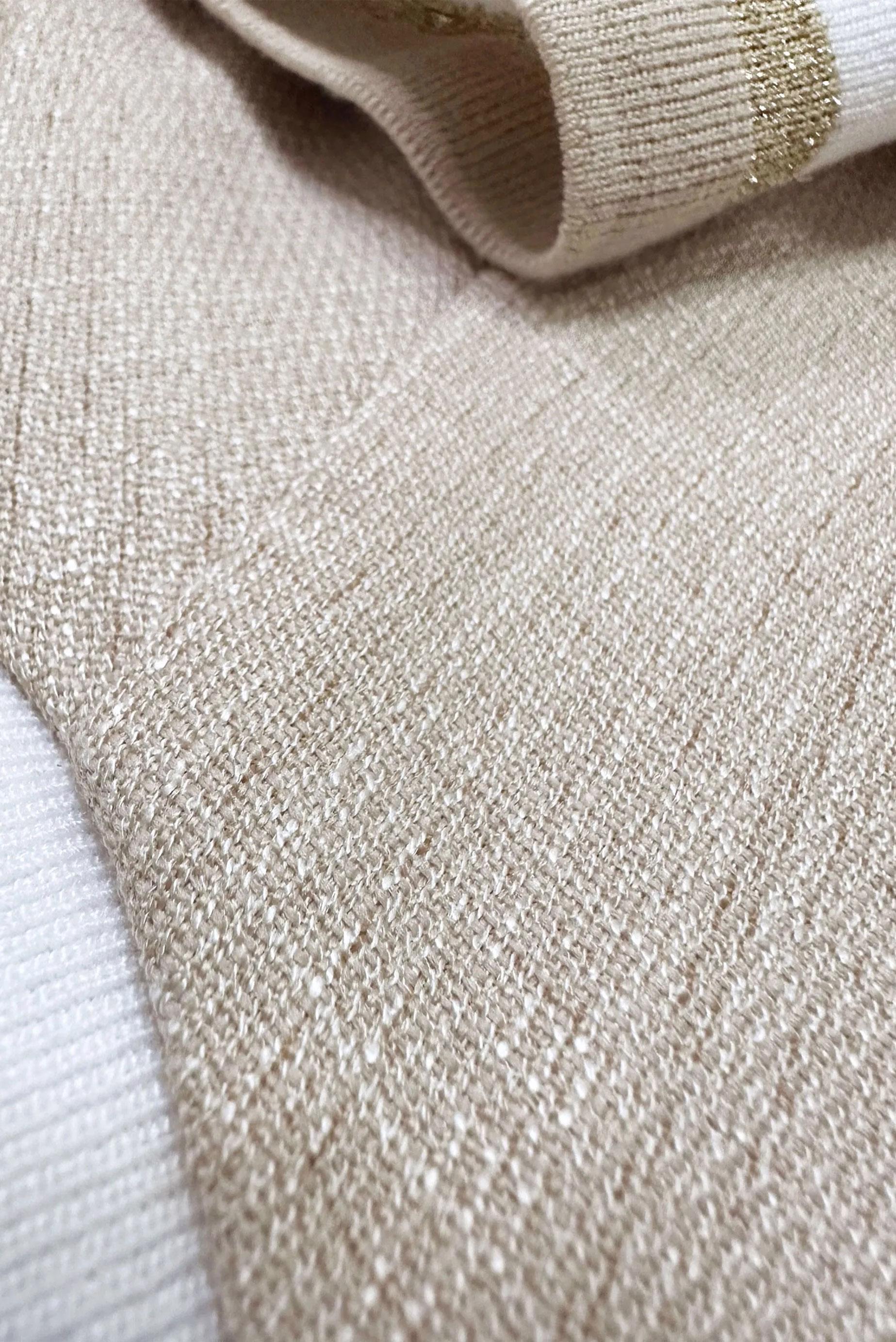 Tesettür giyim BEJ BELİ BÜZGÜLÜ MANŞETLERİ LASTİKLİ TUNİK 43813