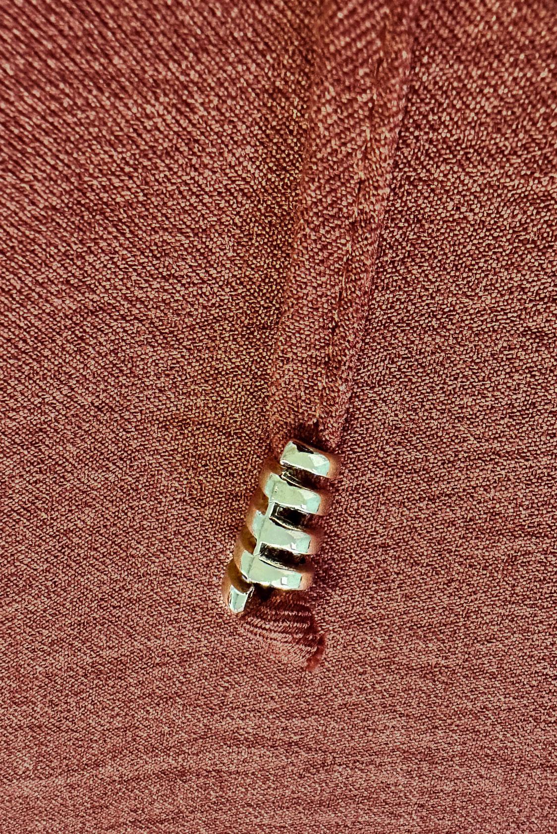 Tesettür giyim TABA KAPÜŞONLU ARKASI BAĞLAMA DETAYLI KAP 43830