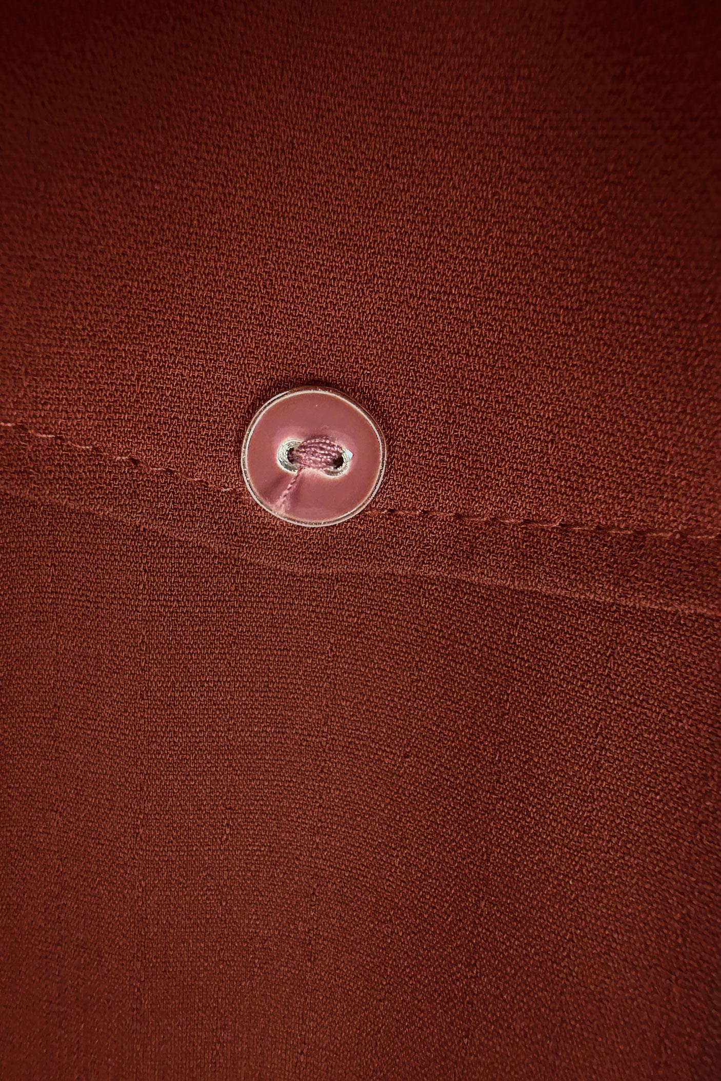 Tesettür giyim TURUNCU MANŞETLERİ BÜZGÜLÜ DÜĞMELİ TUNİK 43831