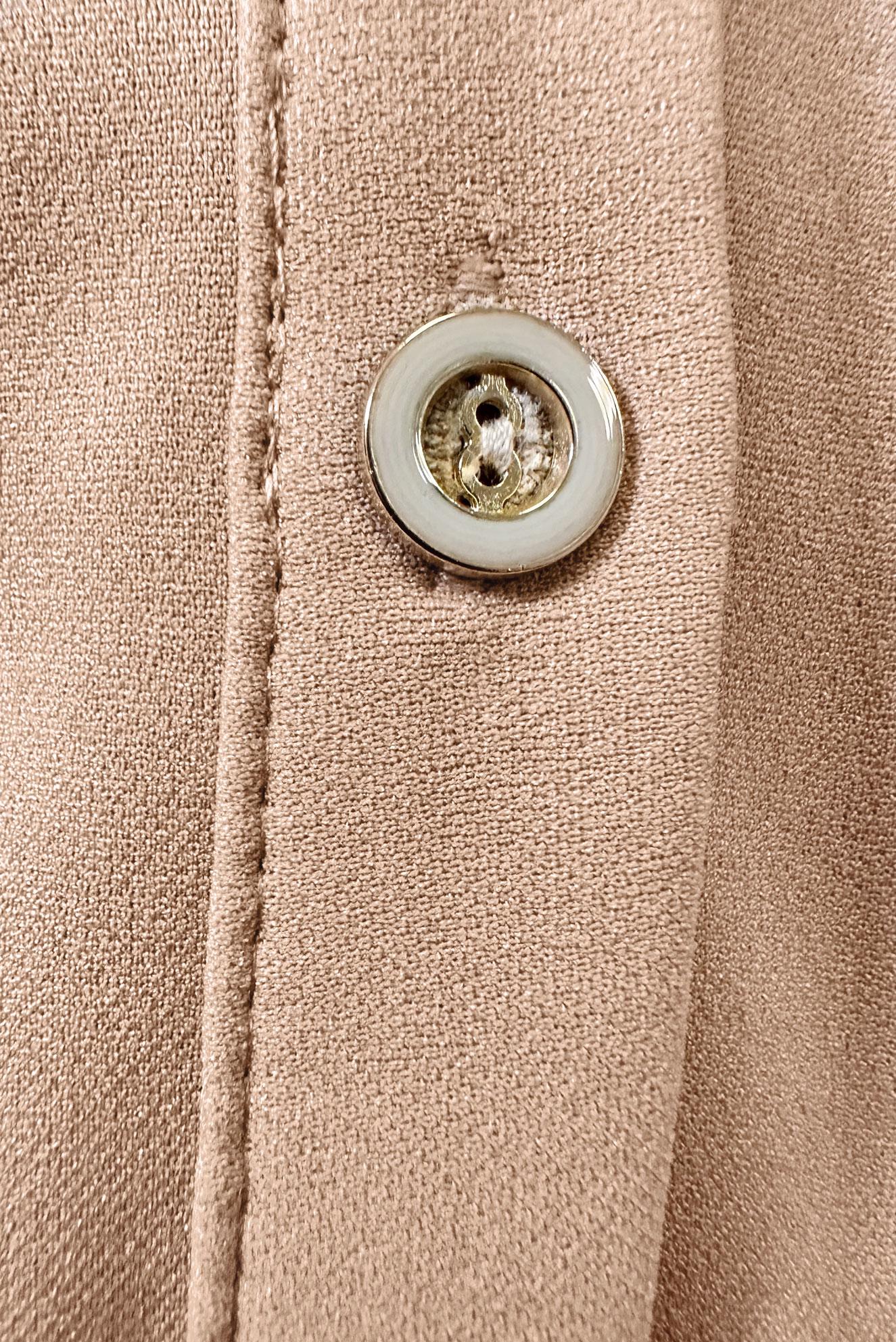 Tesettür giyim BEJ KAPÜŞONLU MANŞETLERİ LASTİKLİ TUNİK 43833