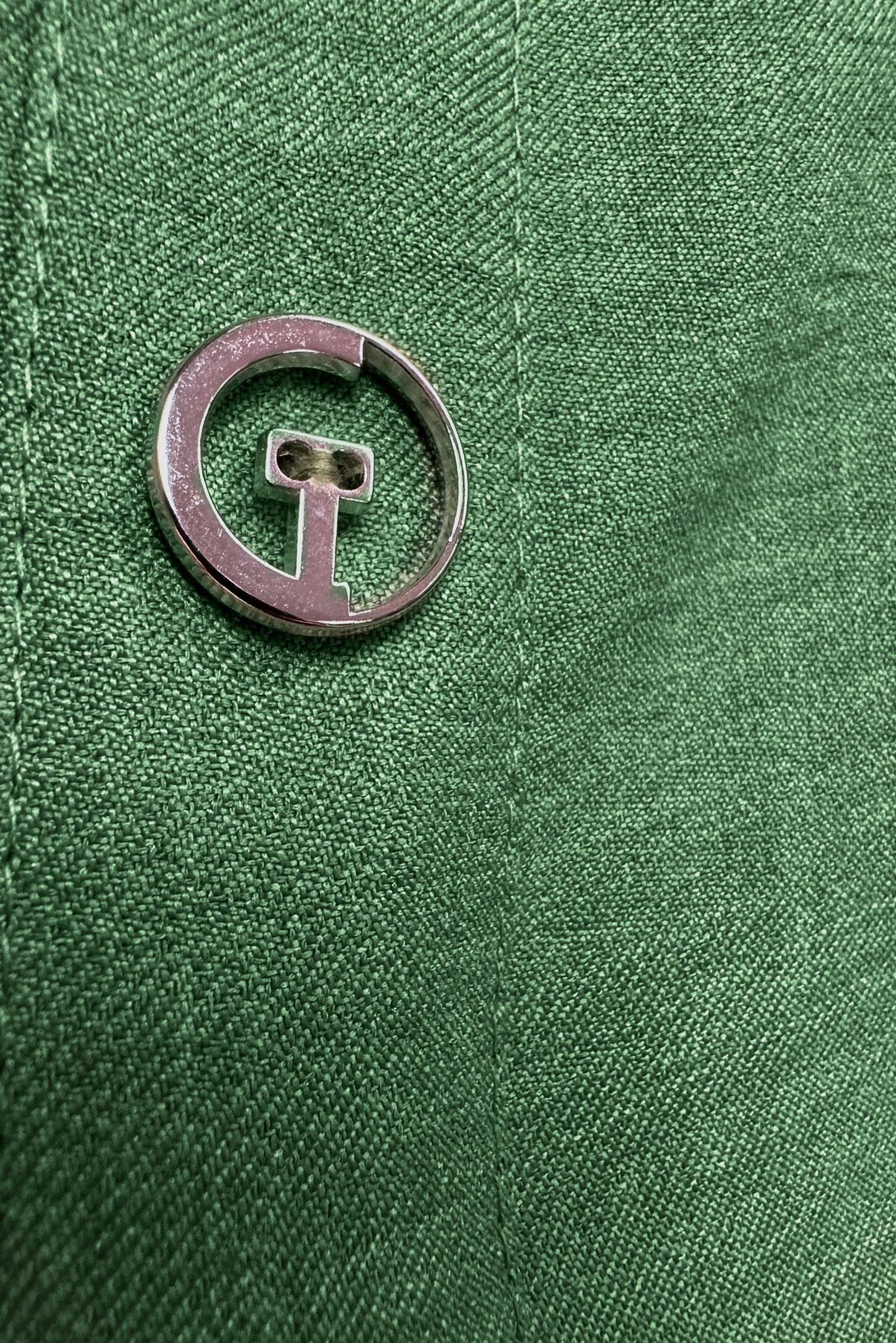 Tesettür giyim YEŞİL KUŞAKLI DÜĞME DETAYLI TUNİK 43835