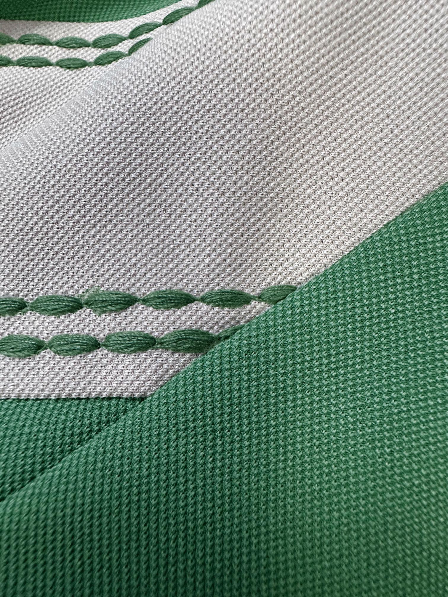 Tesettür giyim YEŞİL ŞERİT DETAYLI BELİ BÜZGÜLÜ TUNİK 43840	