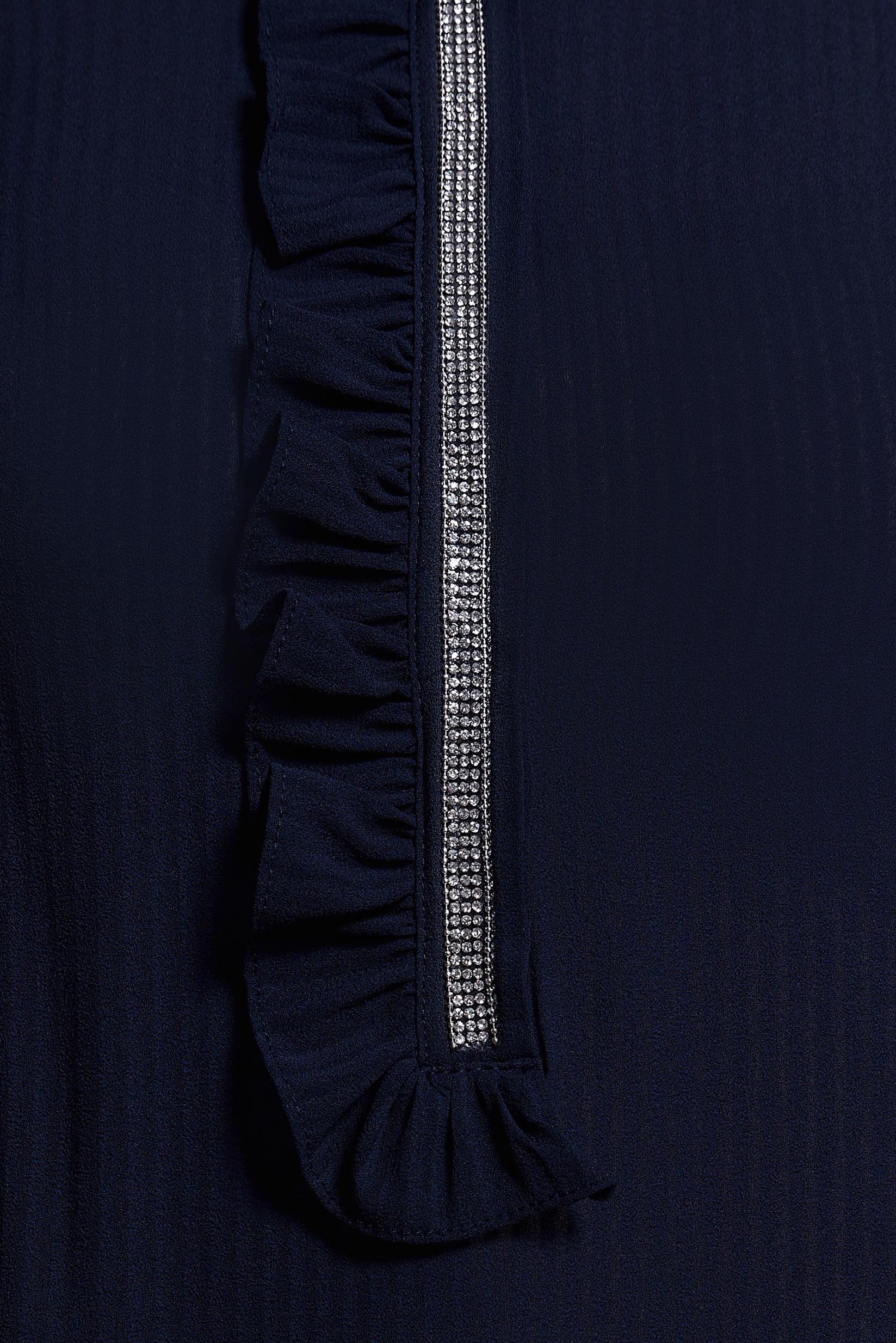 Tesettür giyim LACİVERT TAŞ ŞERİTLİ FIRFIR DETAYLI TUNİK 43856