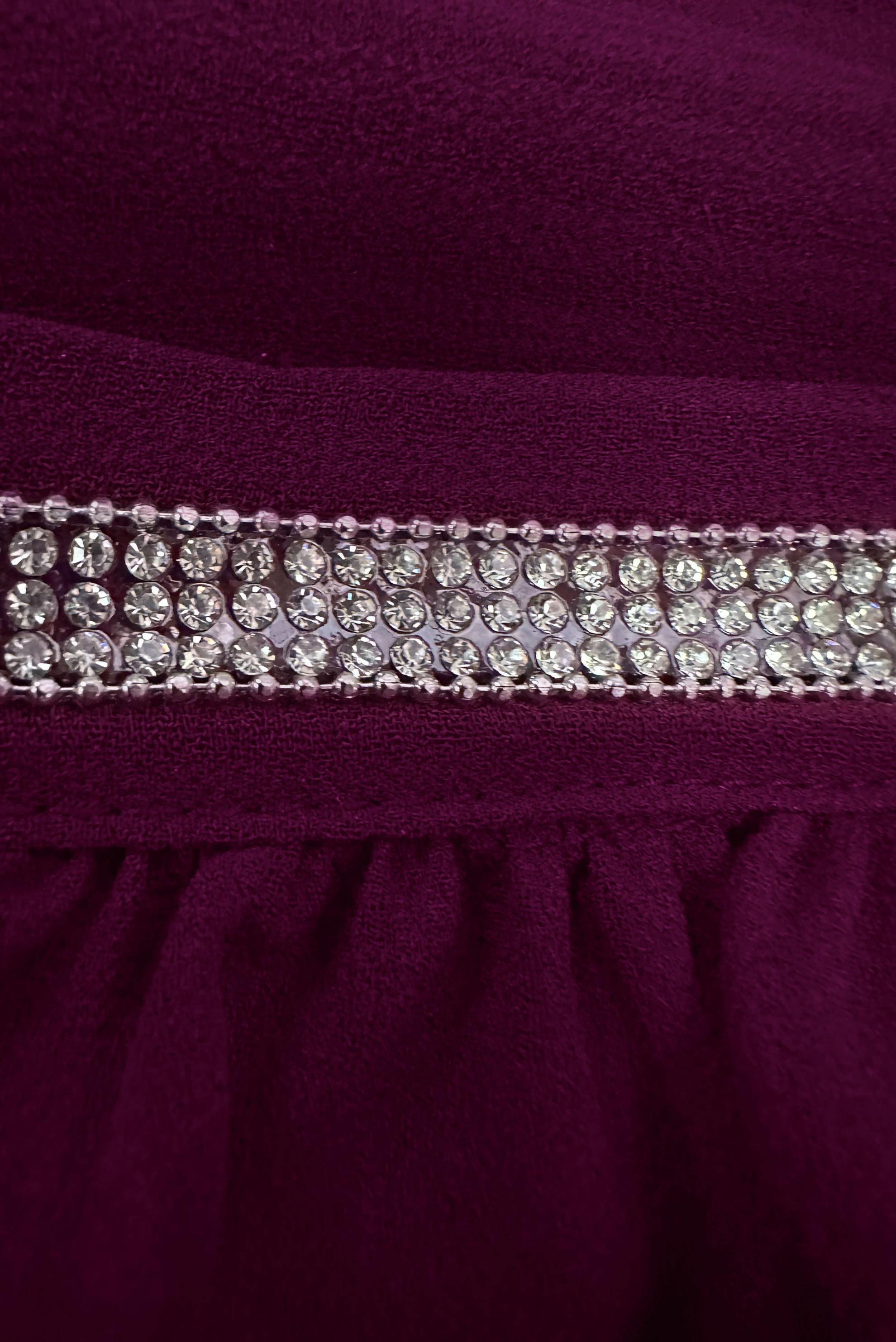 Tesettür giyim MOR TAŞ ŞERİTLİ FIRFIR DETAYLI TUNİK 43856