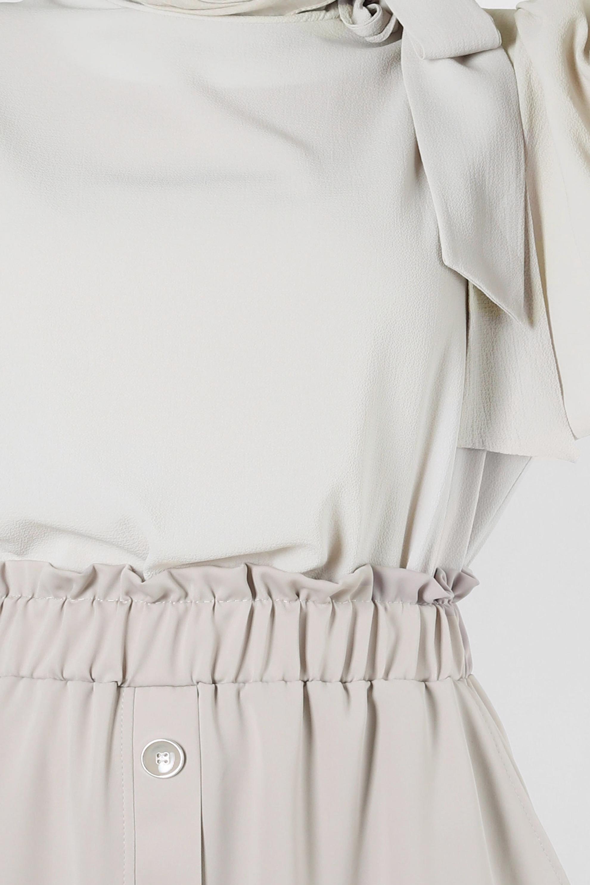 Tesettür giyim BEJ YAKASI BAĞLAMA DETAYLI TUNİK 43857