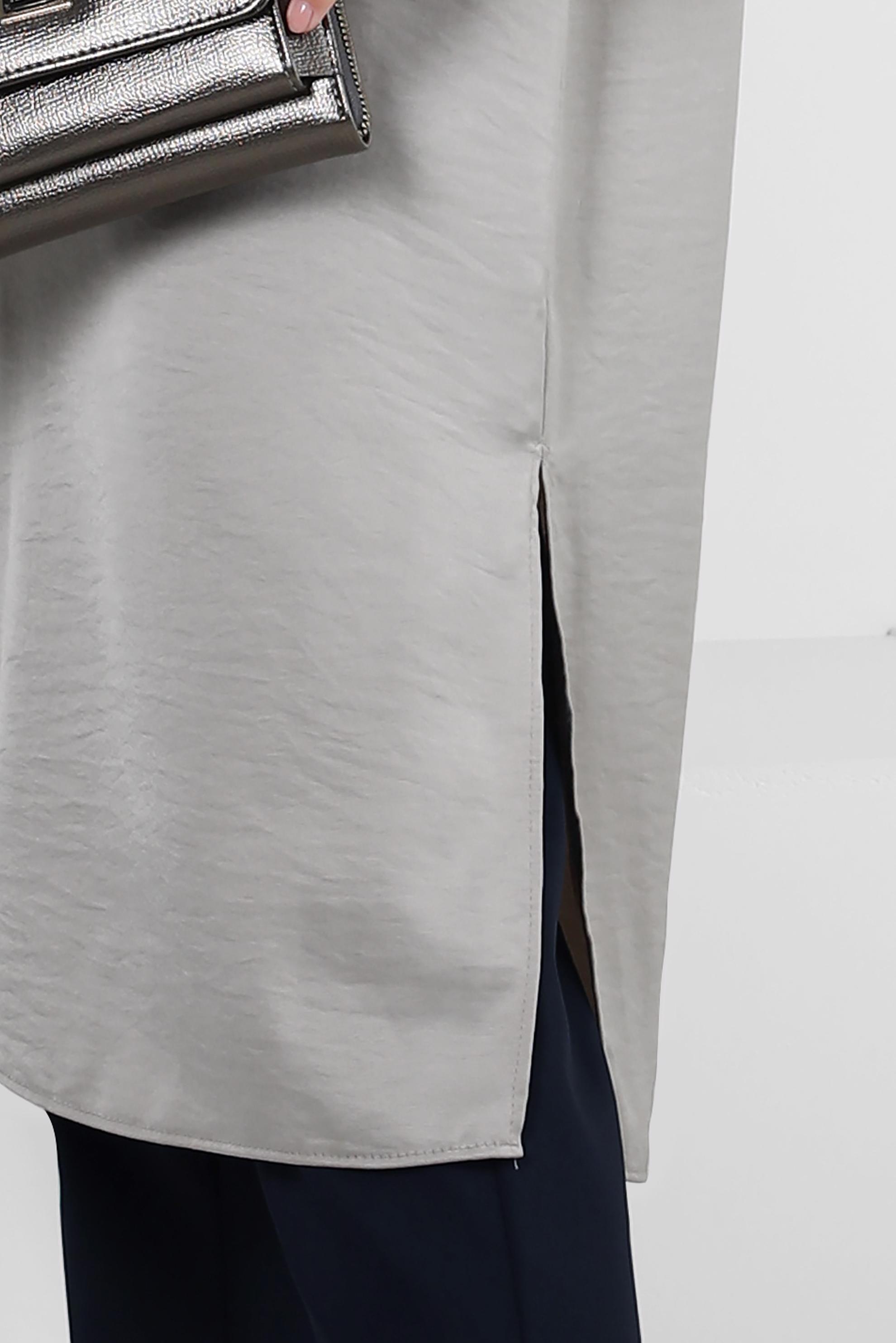 Tesettür giyim BEJ GÖMLEK YAKA DÜĞMELİ TUNİK 43858