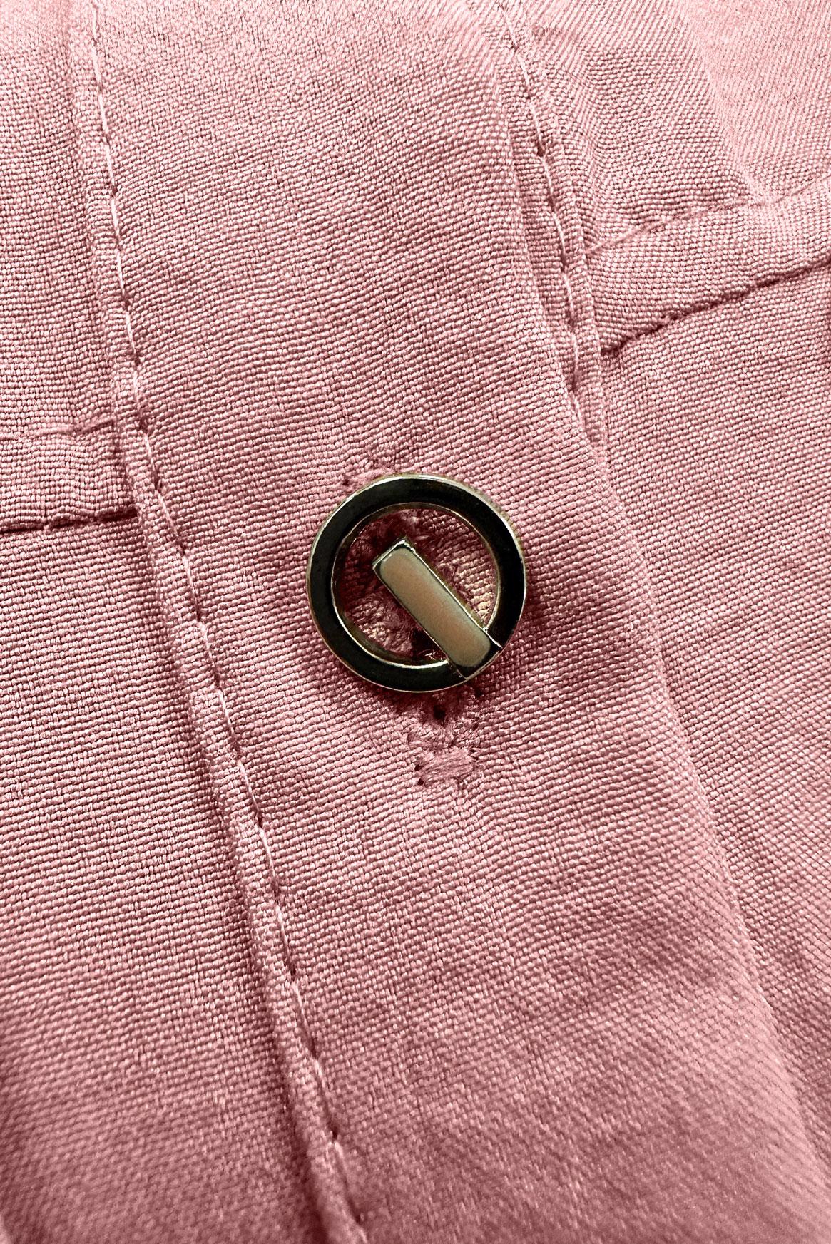 Tesettür giyim PUDRA BELİ BÜZGÜLÜ DÜĞMELİ TUNİK 43890