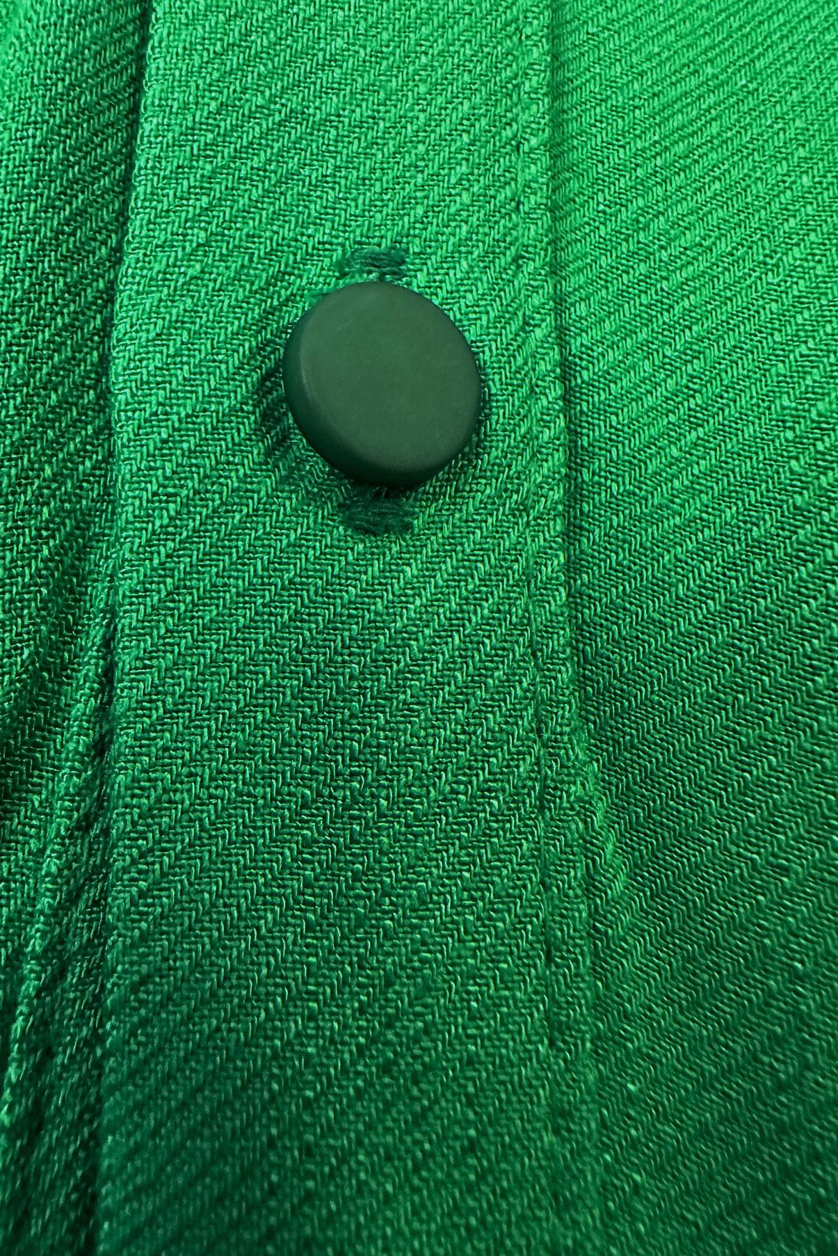 Tesettür giyim YEŞİL GÖMLEK YAKA DÜĞMELİ TUNİK 43892