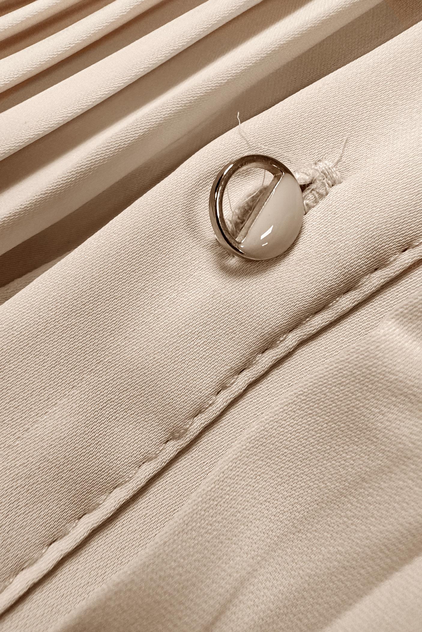 Tesettür giyim BEJ MANŞETLERİ DÜĞMELİ FIRFIR DETAYLI TUNİK 43895