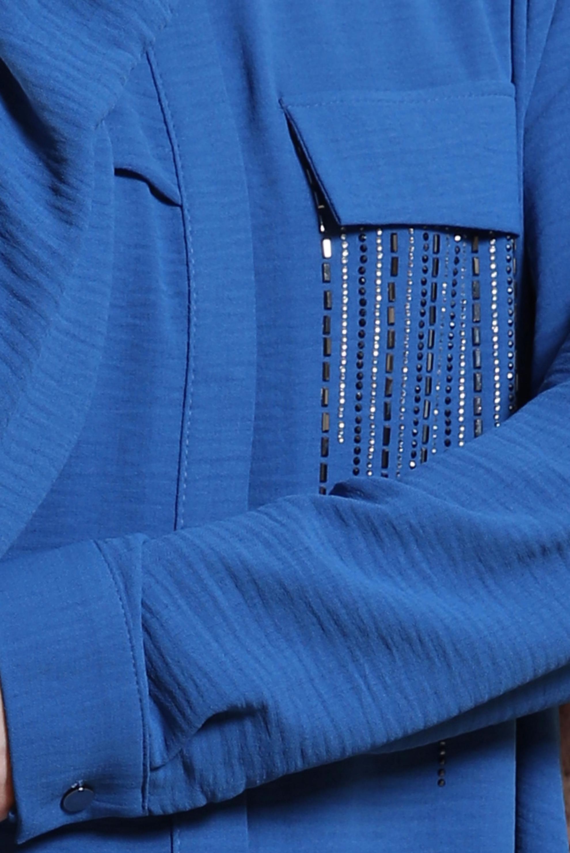 Tesettür giyim LACİVERT TAŞ DETAYLI UZUN TUNİK 43906