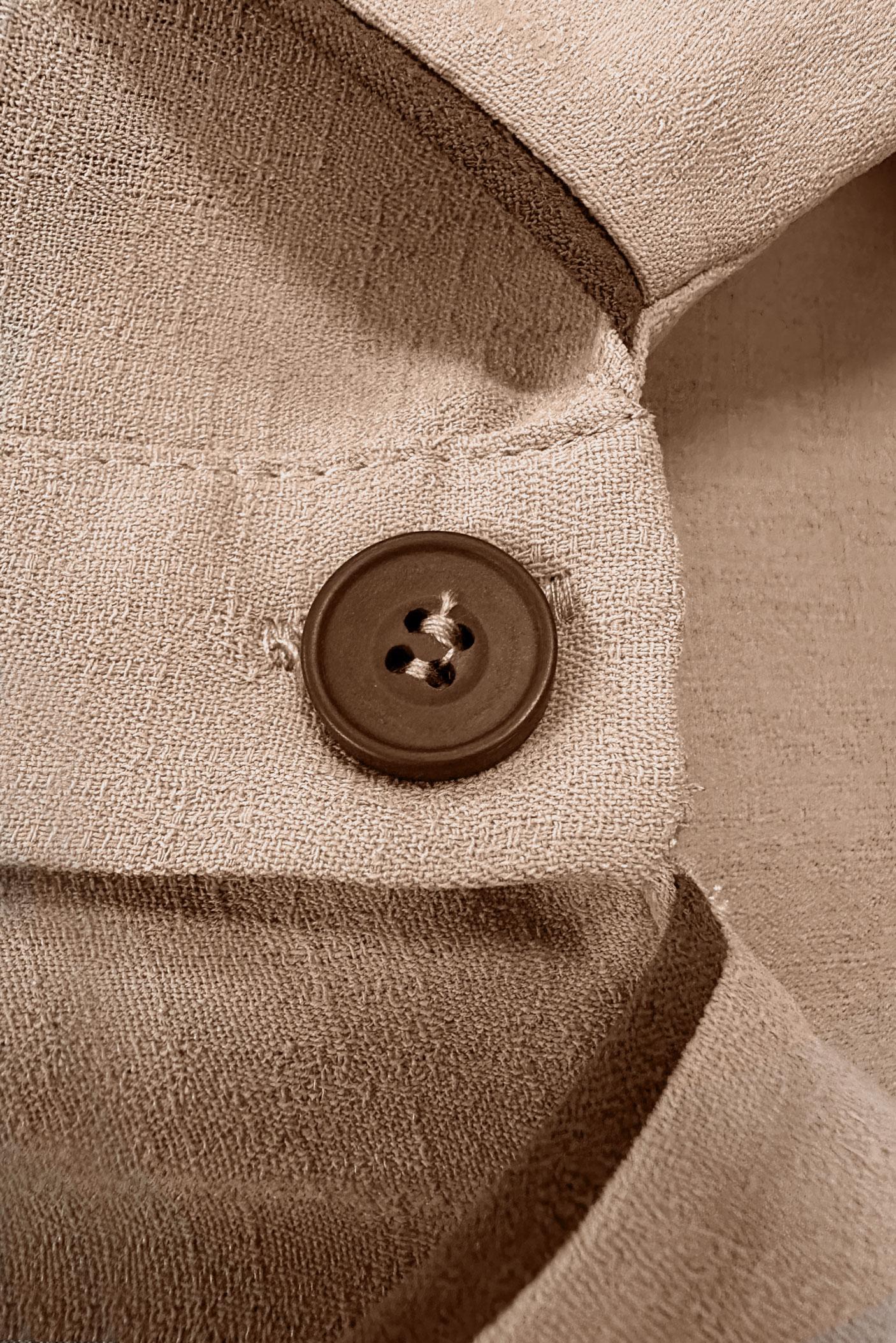 Tesettür giyim BEJ YAKA DETAYLI KEMERLİ CEPLİ TUNİK 43907