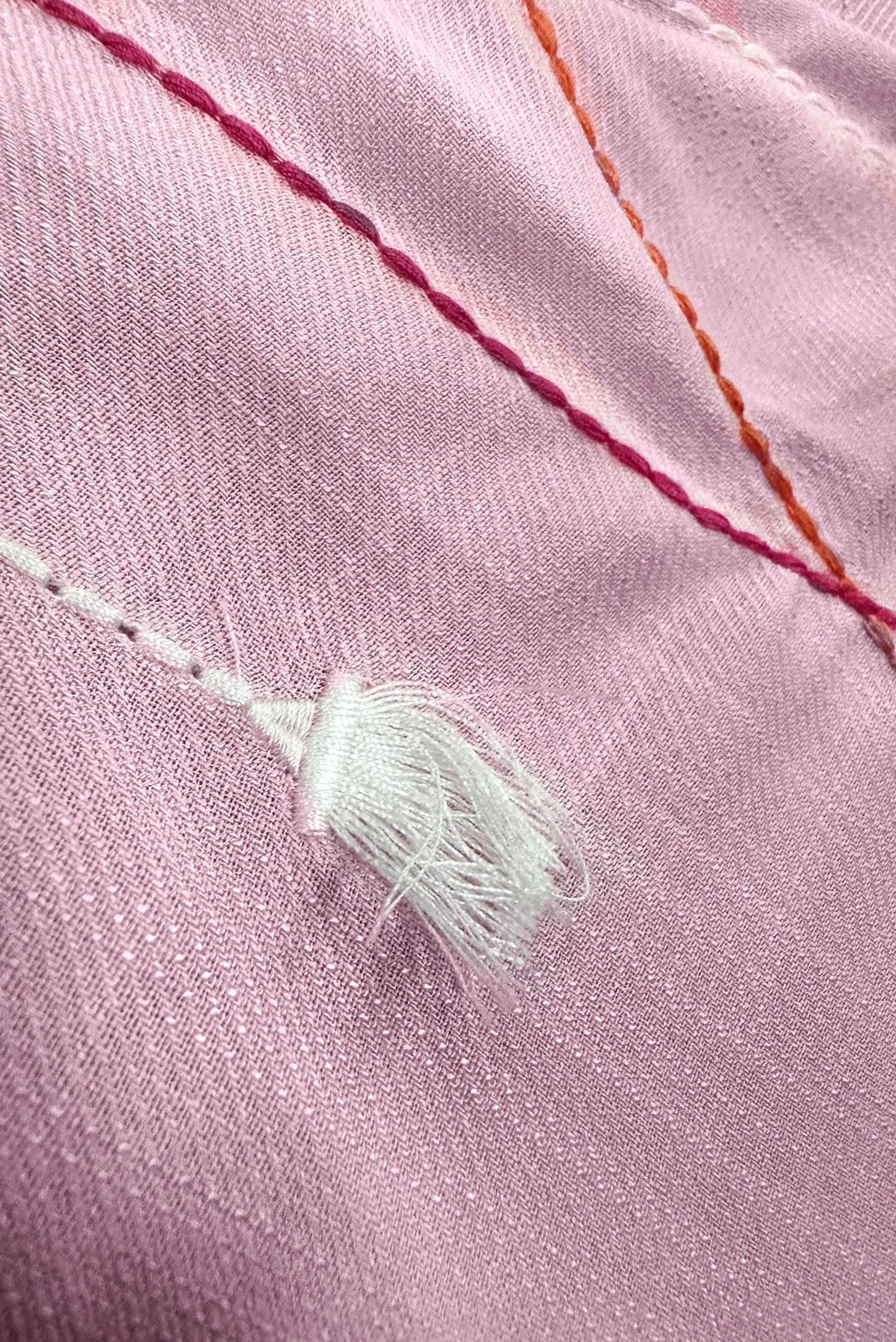 Tesettür giyim PEMBE PÜSKÜL DETAYLI DÜĞMELİ TUNİK 43913