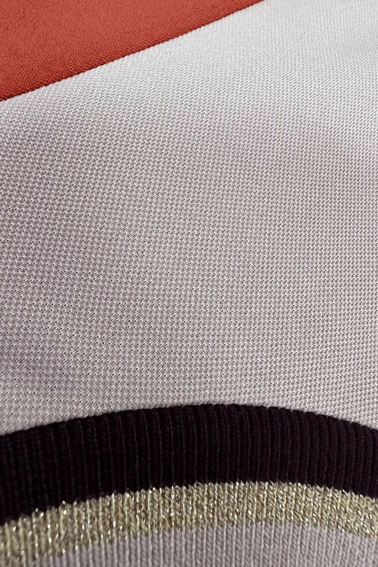 Tesettür giyim TURUNCU MANŞETLERİ LASTİKLİ İKİ RENKLİ TUNİK 43914