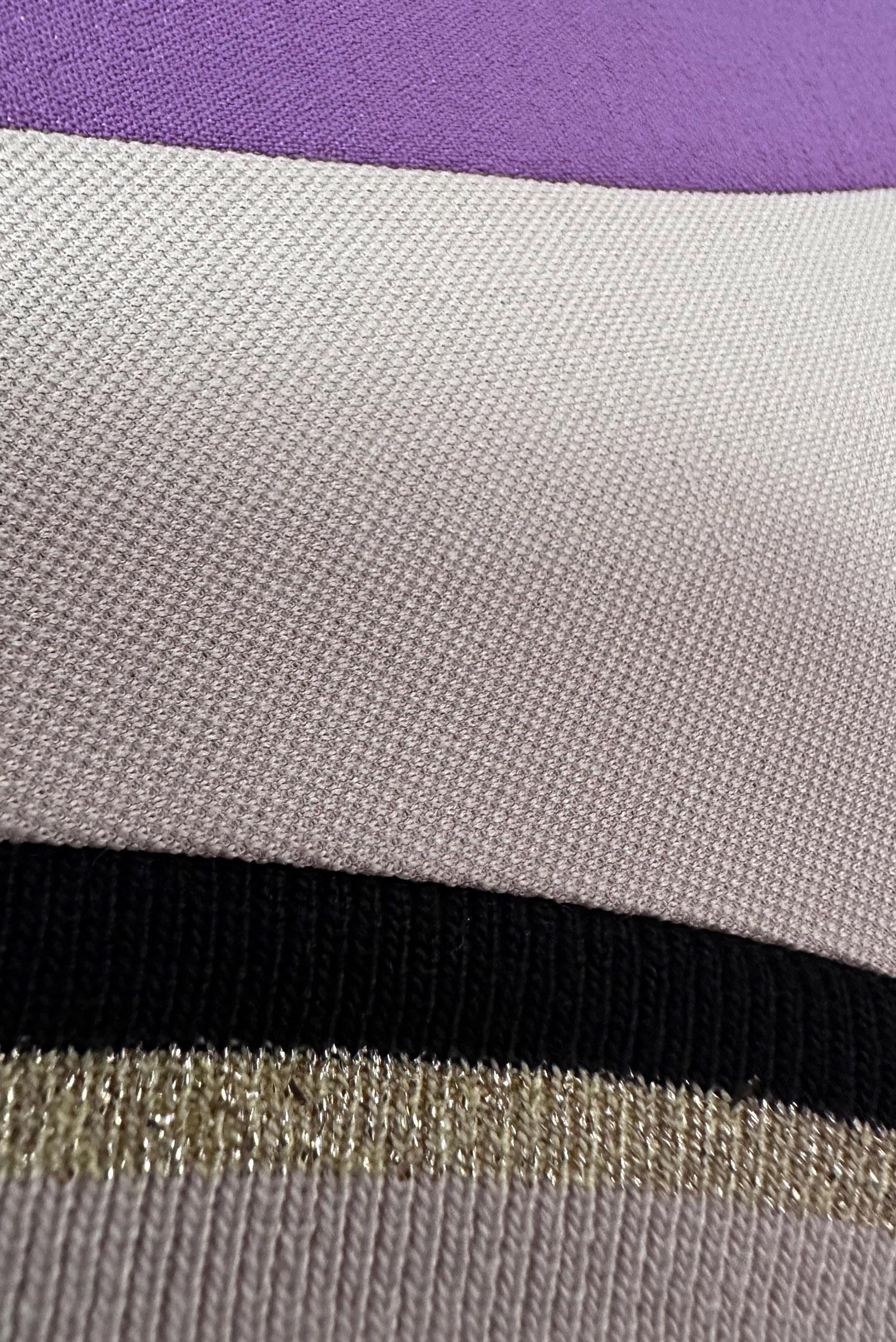 Tesettür giyim MOR MANŞETLERİ LASTİKLİ İKİ RENKLİ TUNİK 43914