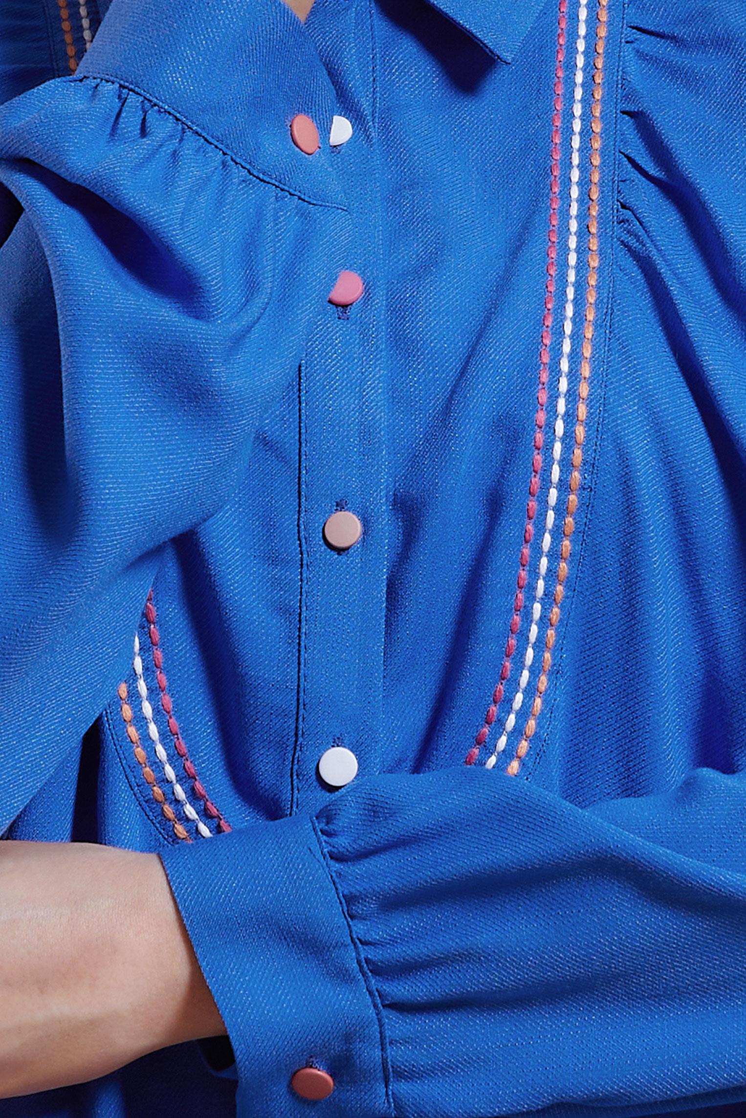 Tesettür giyim LACİVERT DİKİŞ DETAYLI TUNİK 43927