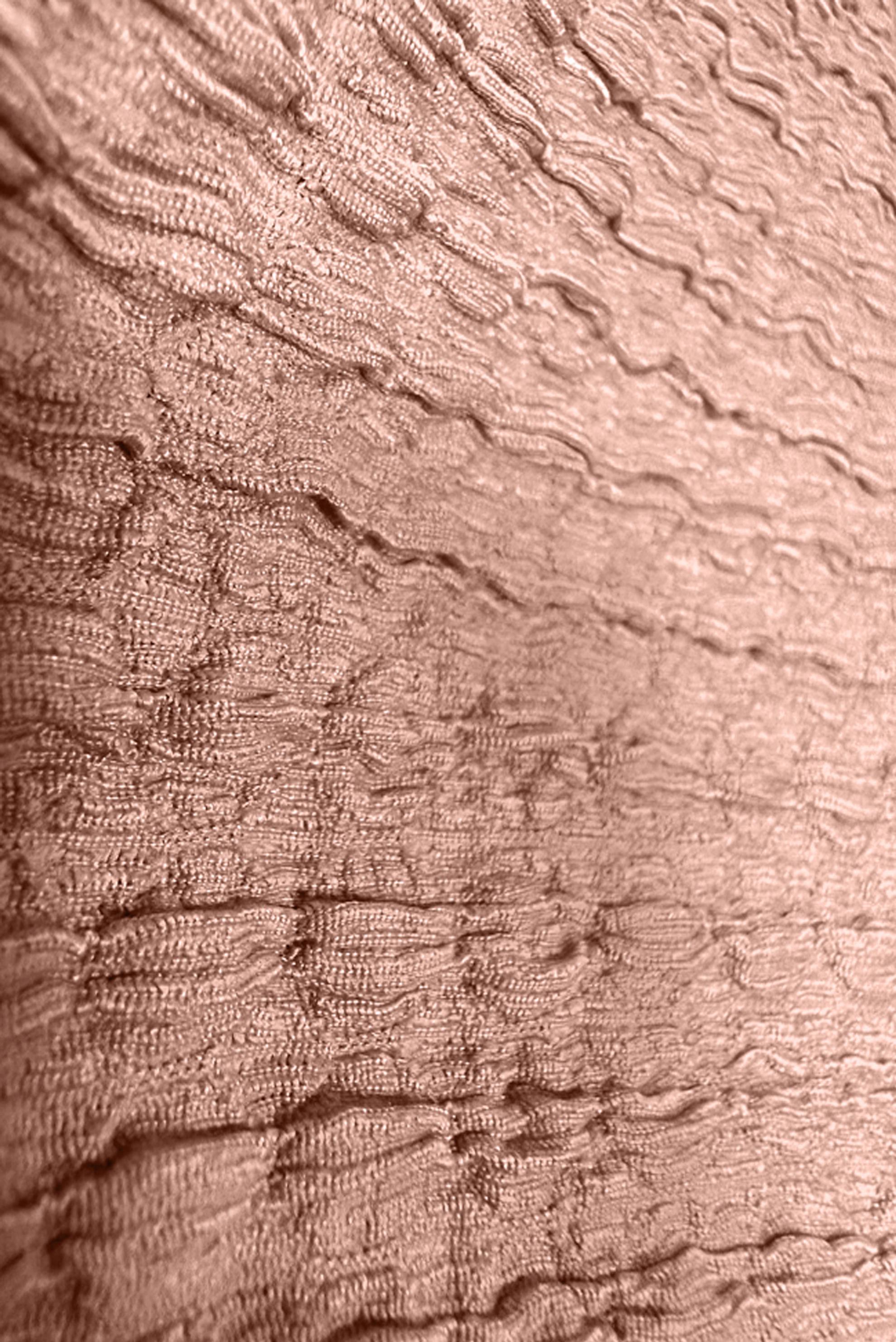 Tesettür giyim PUDRA YAKASI BAĞLAMA DETAYLI MANŞETLERİ LASTİKLİ TUNİK 43931