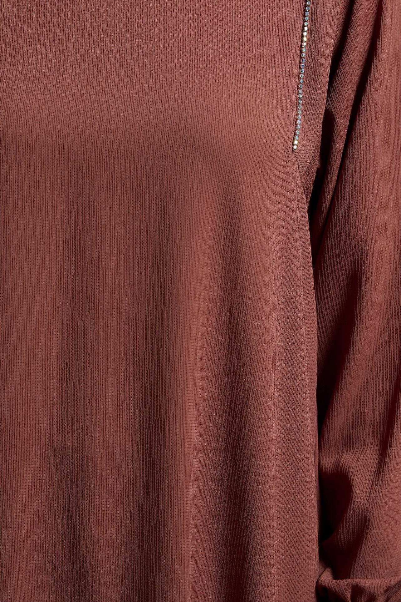 Tesettür giyim TURUNCU TAŞ DETAYLI TUNİK 43933