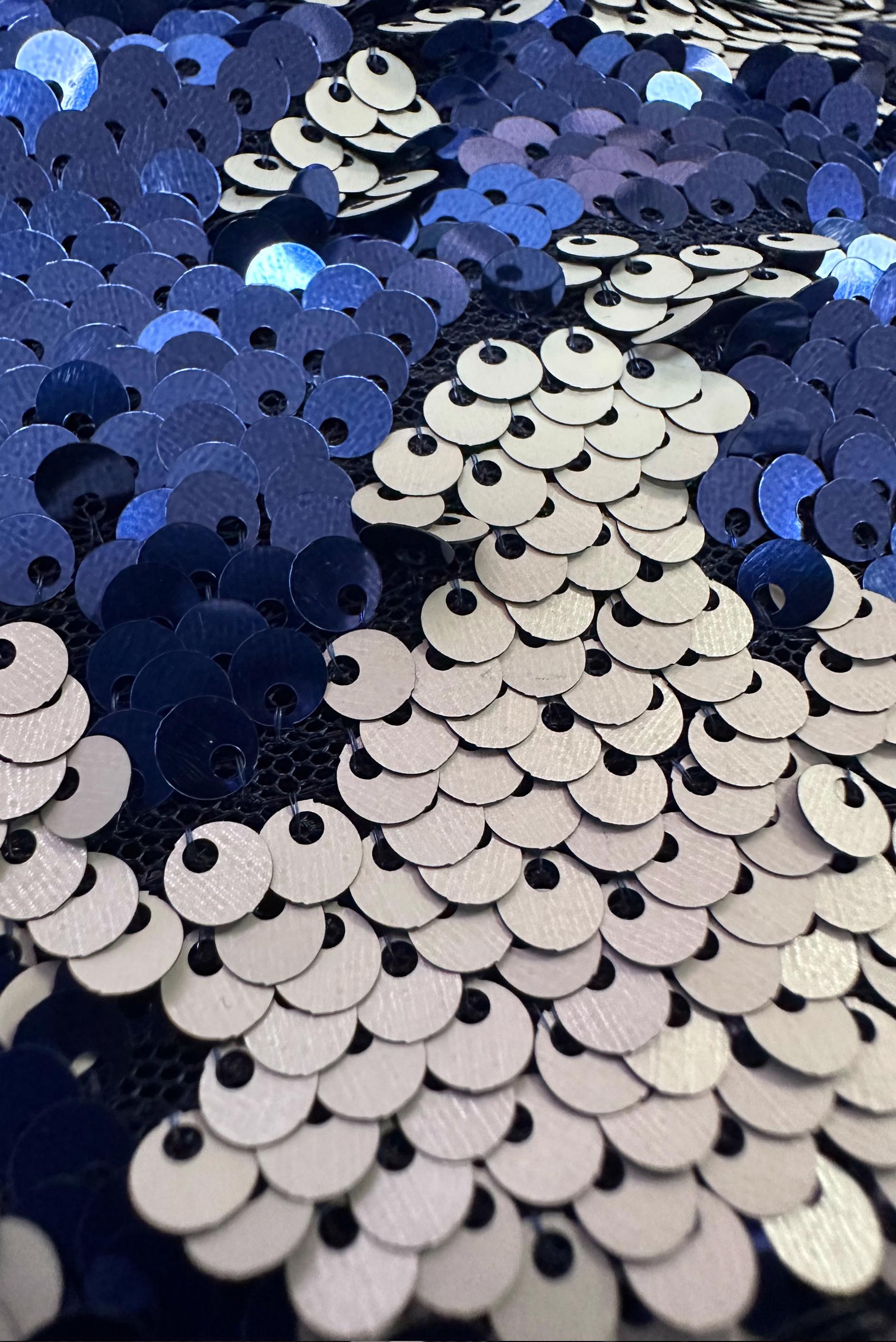 Hijab clothing NAVY BLUE SEQUINED 2-PIECE TUNIC WITH JACKET 43945