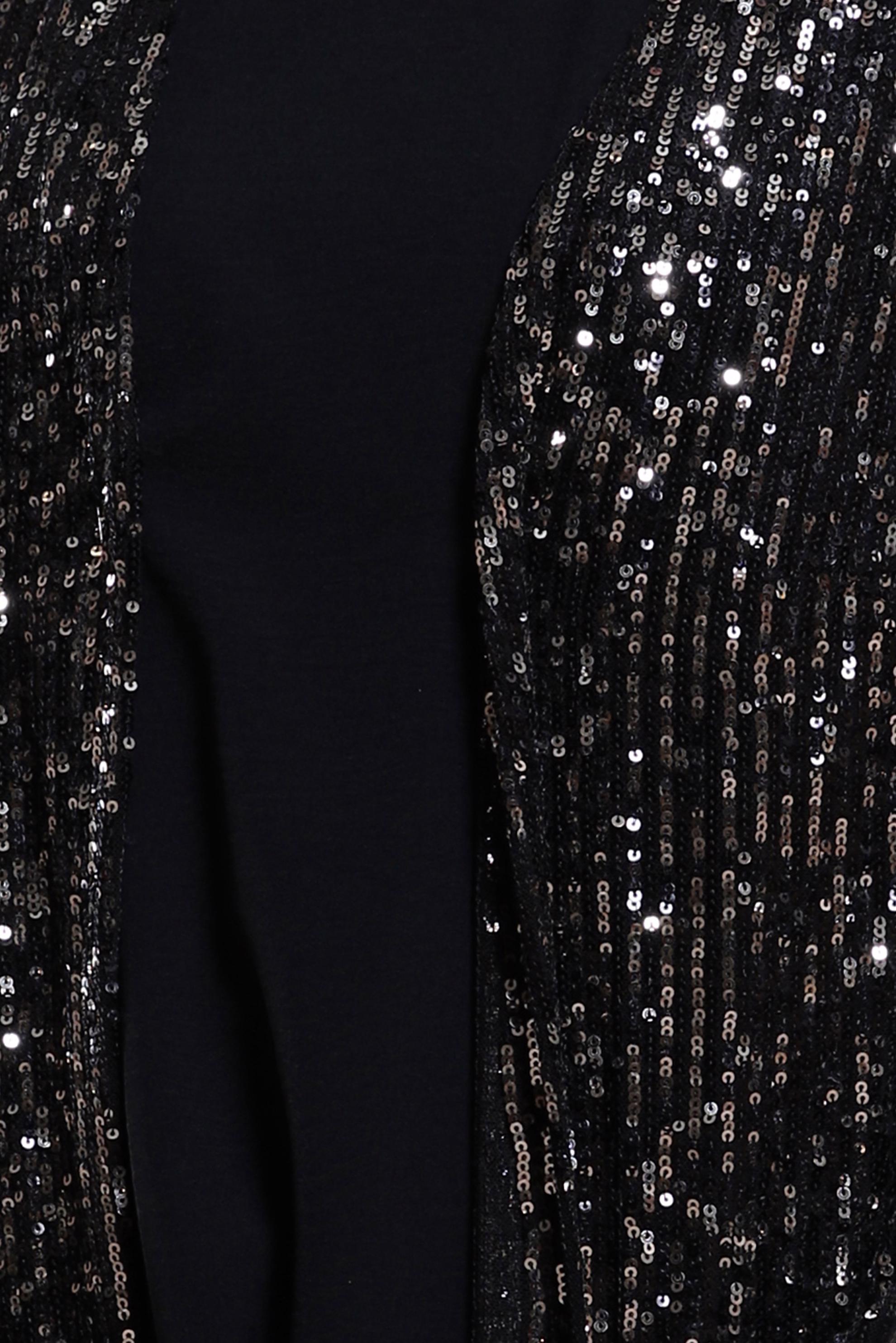 Tesettür giyim SİYAH PUL PAYETLİ CEKETLİ TUNİK 43946