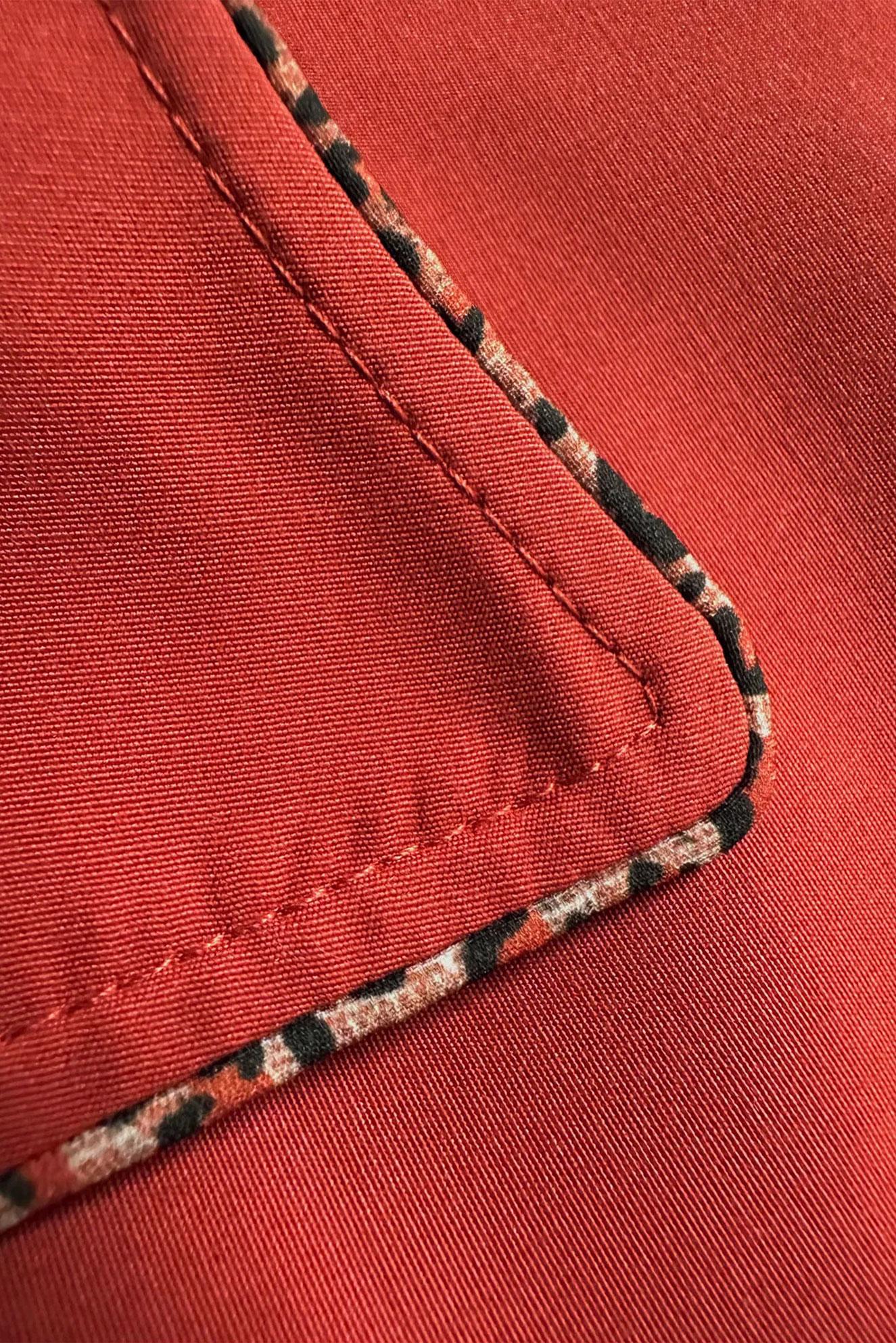 Tesettür giyim TURUNCU KRUVAZE YAKA KEMERLİ TRENÇKOT 10716