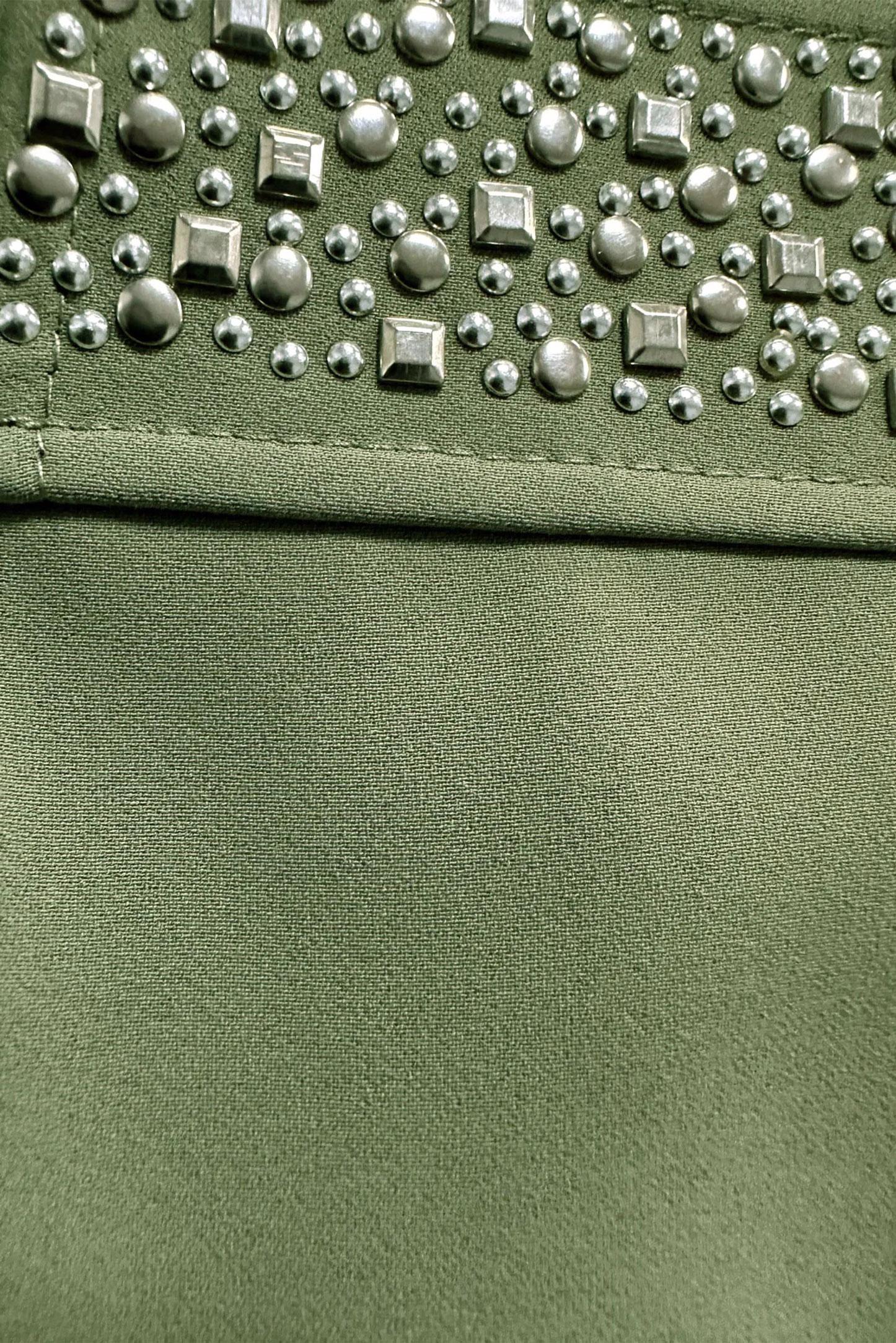 Tesettür giyim HAKİ ZIMBA DETAYLI ÇIKARILABİLİR KAPÜŞONLU TRENÇKOT 10745