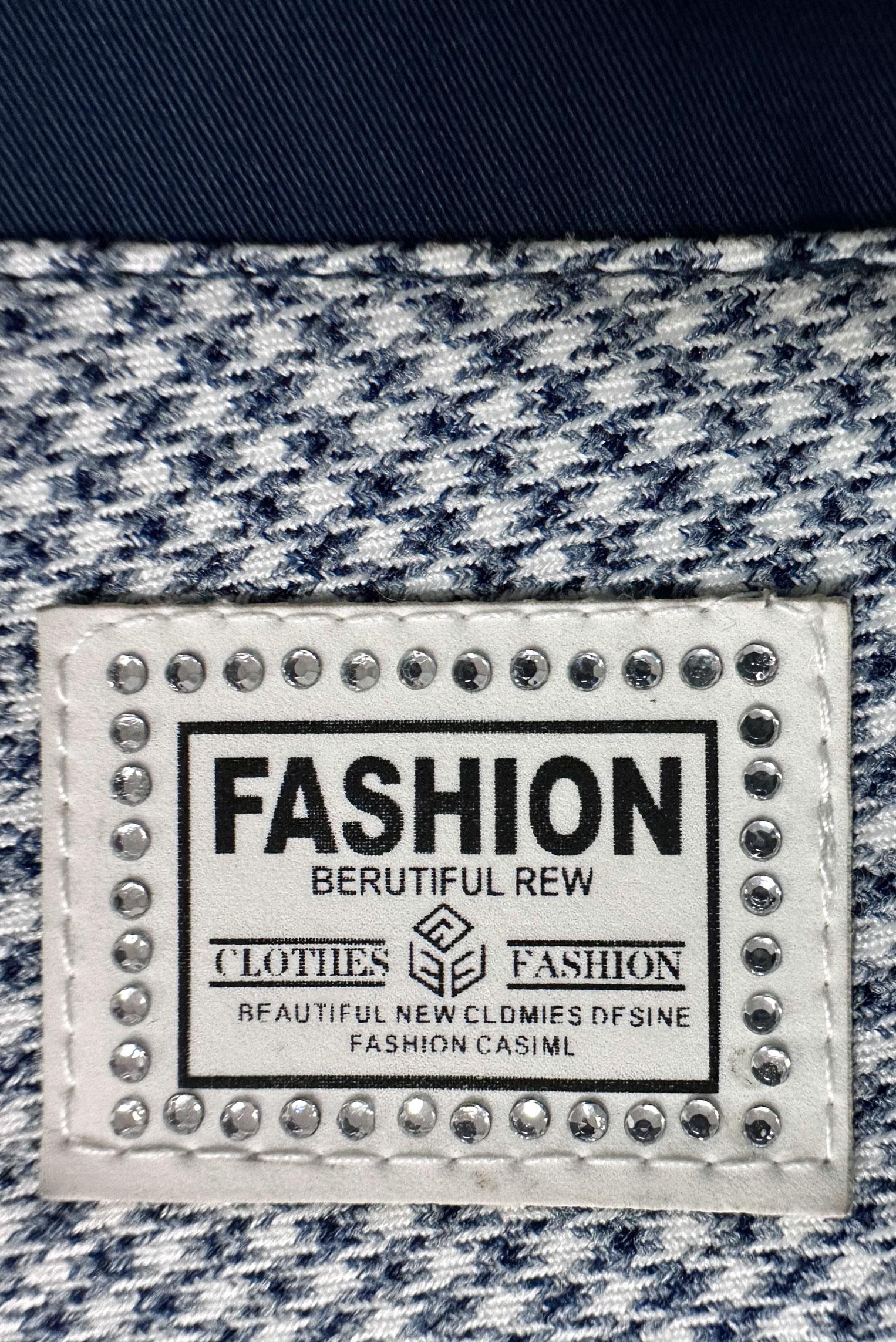 Tesettür giyim LACİVERT KAZAYAĞI DESEN DETAYLI KEMERLİ TRENÇKOT 10753