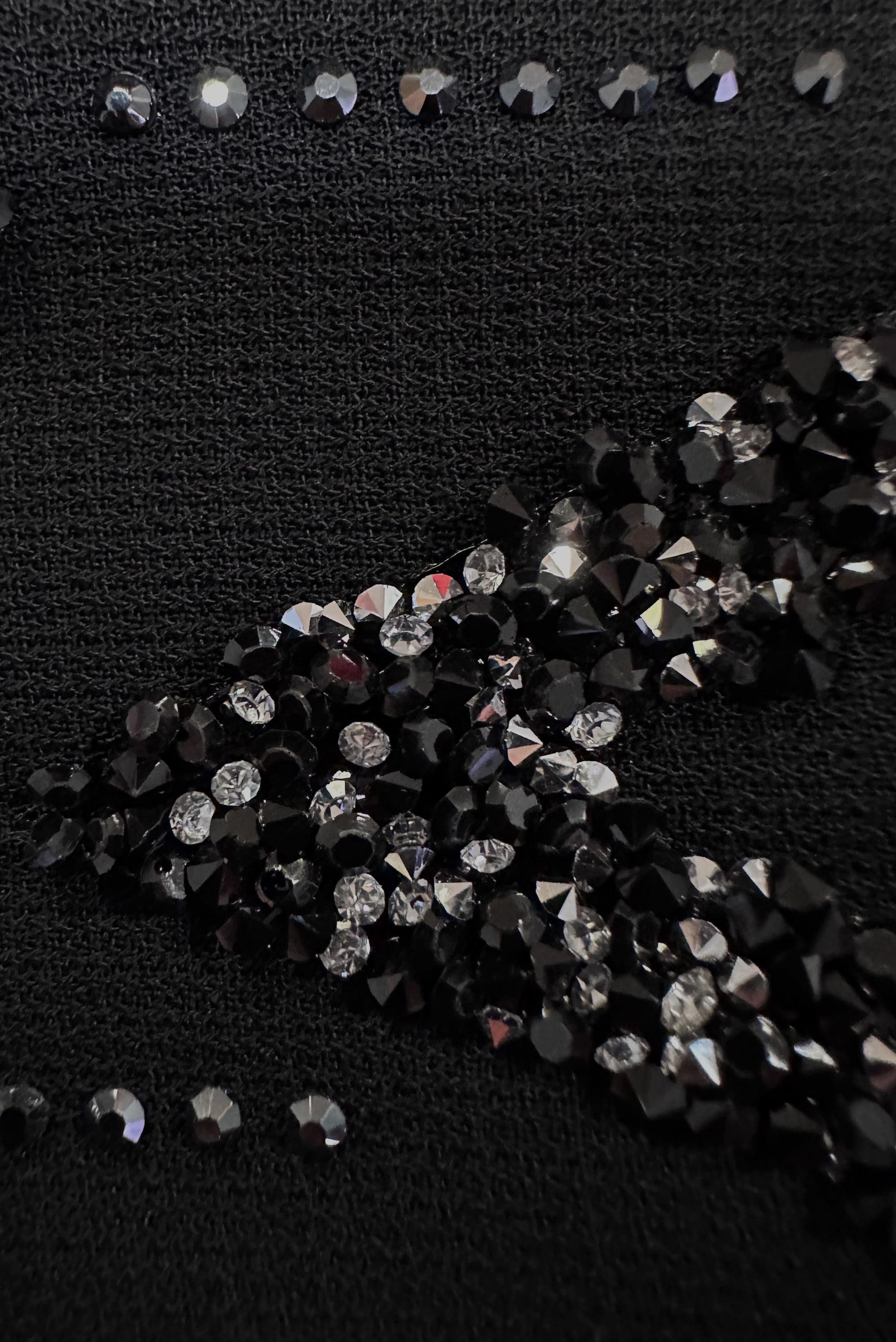 Tesettür giyim SİYAH TAŞ İŞLEMELİ CEPLİ FERMUARLI TRENÇKOT 10756