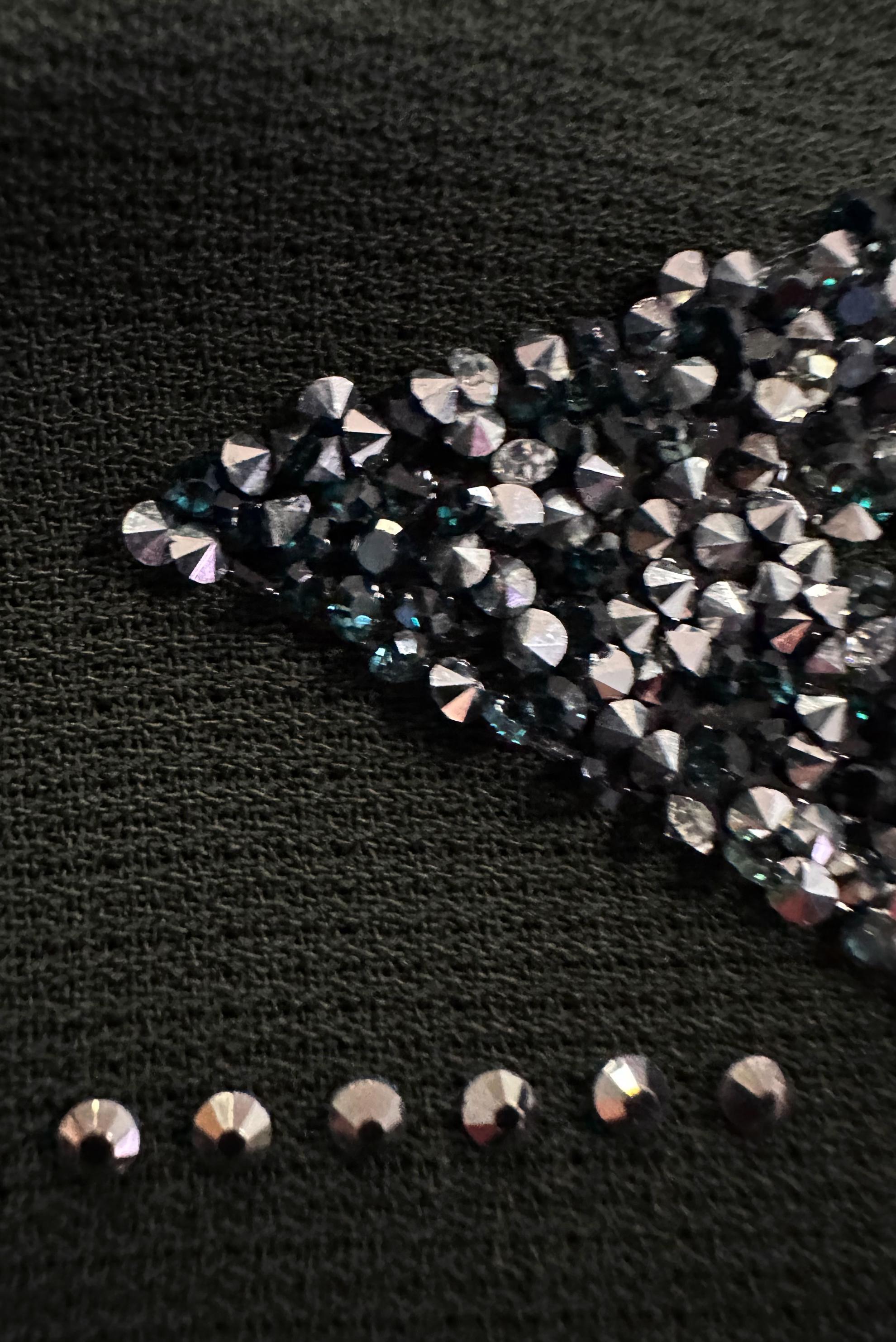 Tesettür giyim HAKİ TAŞ İŞLEMELİ CEPLİ FERMUARLI TRENÇKOT 10756