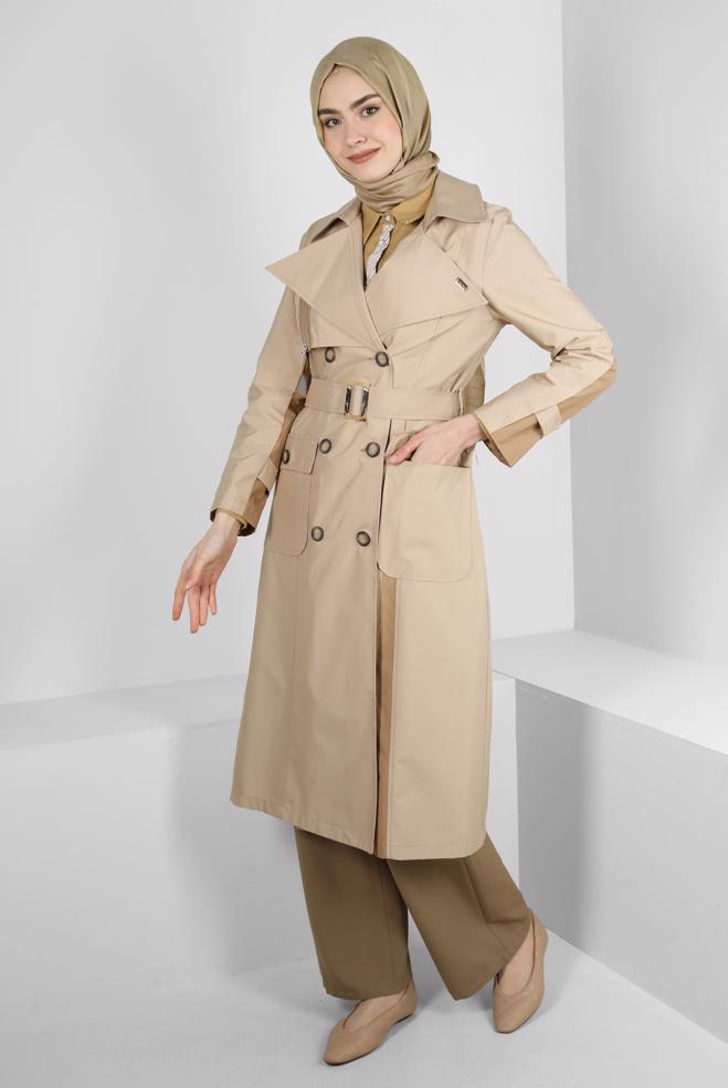 ジャケット・アウター sheer dress trench coat - beige Max Mara // Beige Sheer Silk Double Breasted Trench Coat – VSP
