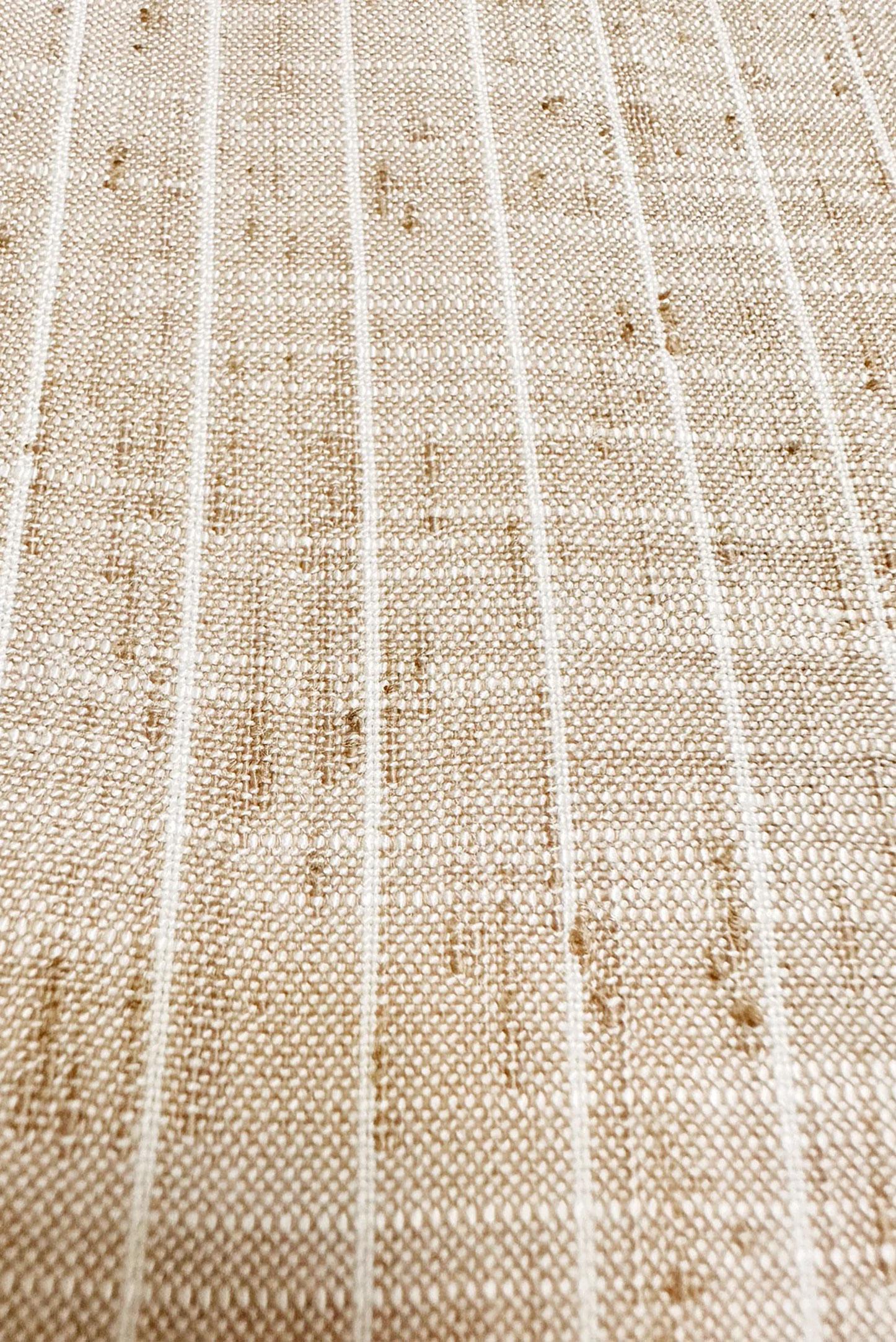 Tesettür giyim BEJ ÇIKARILABİLİR KAPÜŞONLU ÇİZGİLİ TRENÇKOT 10767