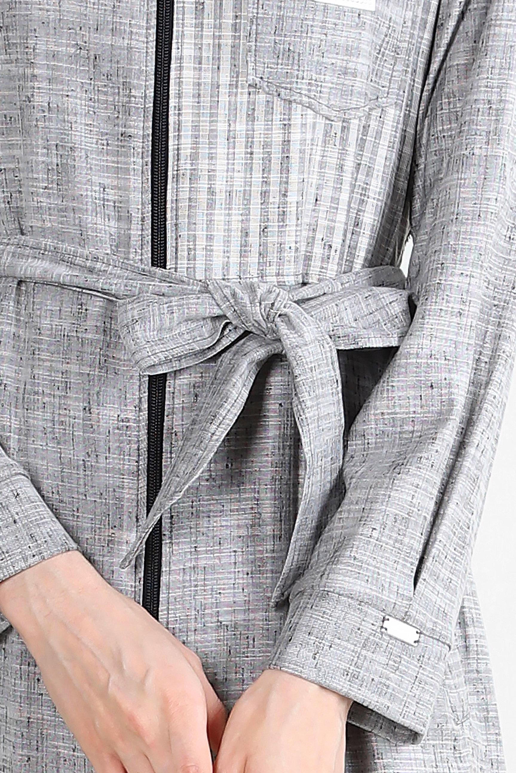 Tesettür giyim SİYAH YANI YIRTMAÇLI FERMUARLI KUŞAKLI TRENÇKOT 10769