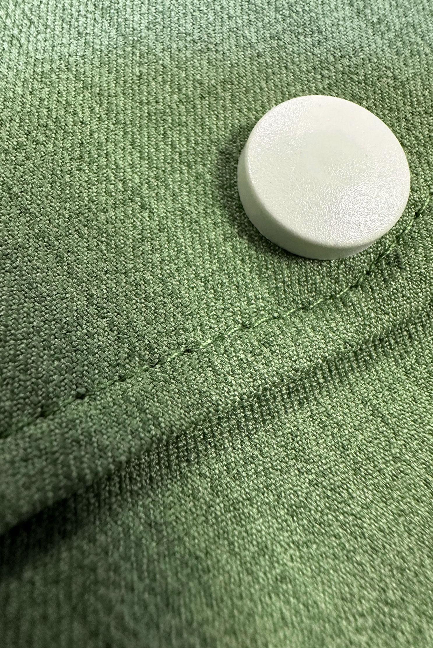 Hijab clothing GREEN HOODED TRENCH COAT WITH SMOCKING WAIST 10778