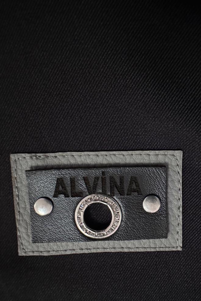 Tesettür giyim SİYAH GÖMLEK YAKA KUŞAKLI TRENÇKOT 10779 - ALVİNA