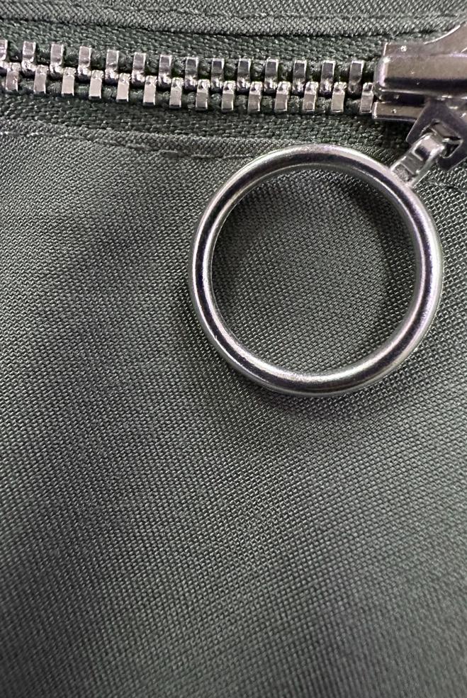 Tesettür giyim HAKİ KAPÜŞONLU BELİ BÜZGÜLÜ TRENÇKOT 10780 - ALVİNA