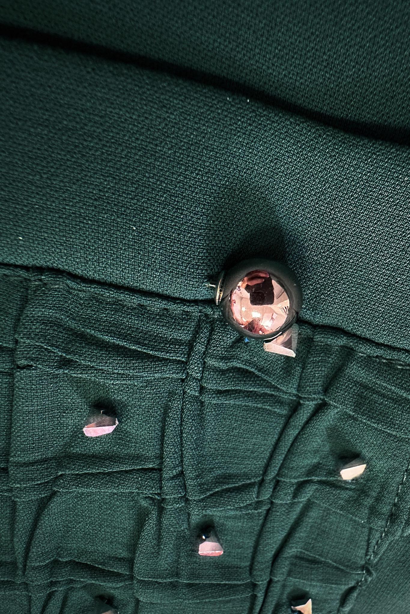 Vêtements hijab VERT SURMANTEAU ZIPPÉ DÉTAIL GEM 20374