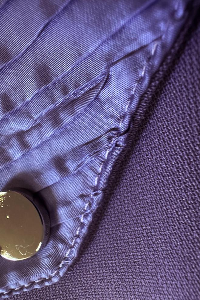 Hijab clothing PURPLE ZIPPERED OVERCOAT WITH METAL ACCESSORY 20375 - ALVİNA