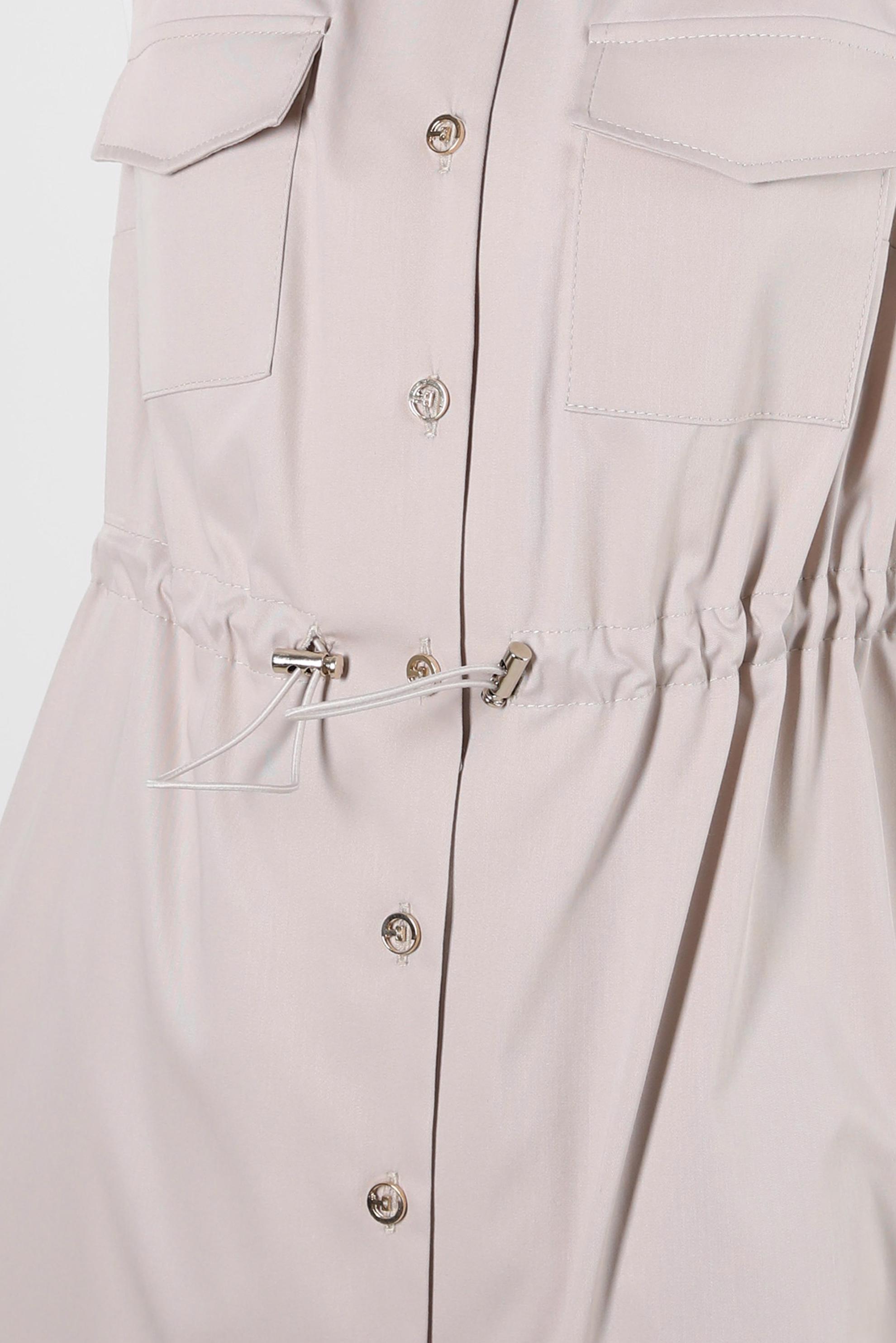 Vêtements hijab BEIGE GILET BOUTONNÉ AVEC TAILLE SMOCKANTE 43873