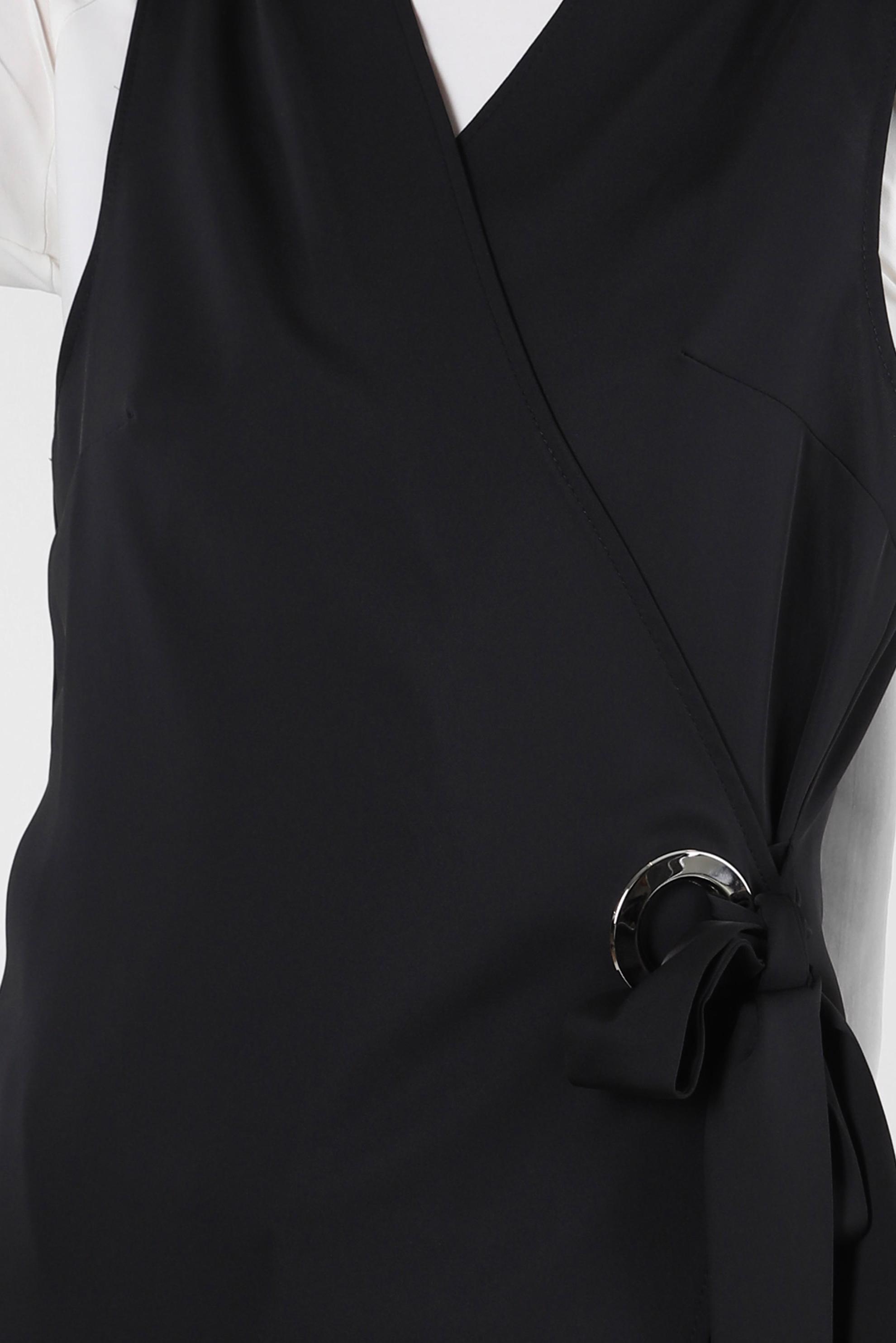 Vêtements hijab NOIR GILET ENVELOPPE CEINTURE 43875