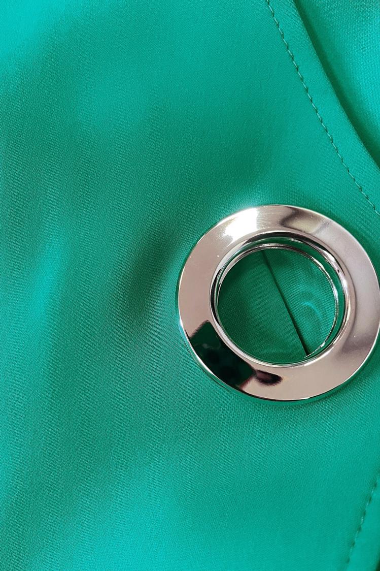 Vêtements hijab BLEU GILET ENVELOPPE CEINTURE 43875