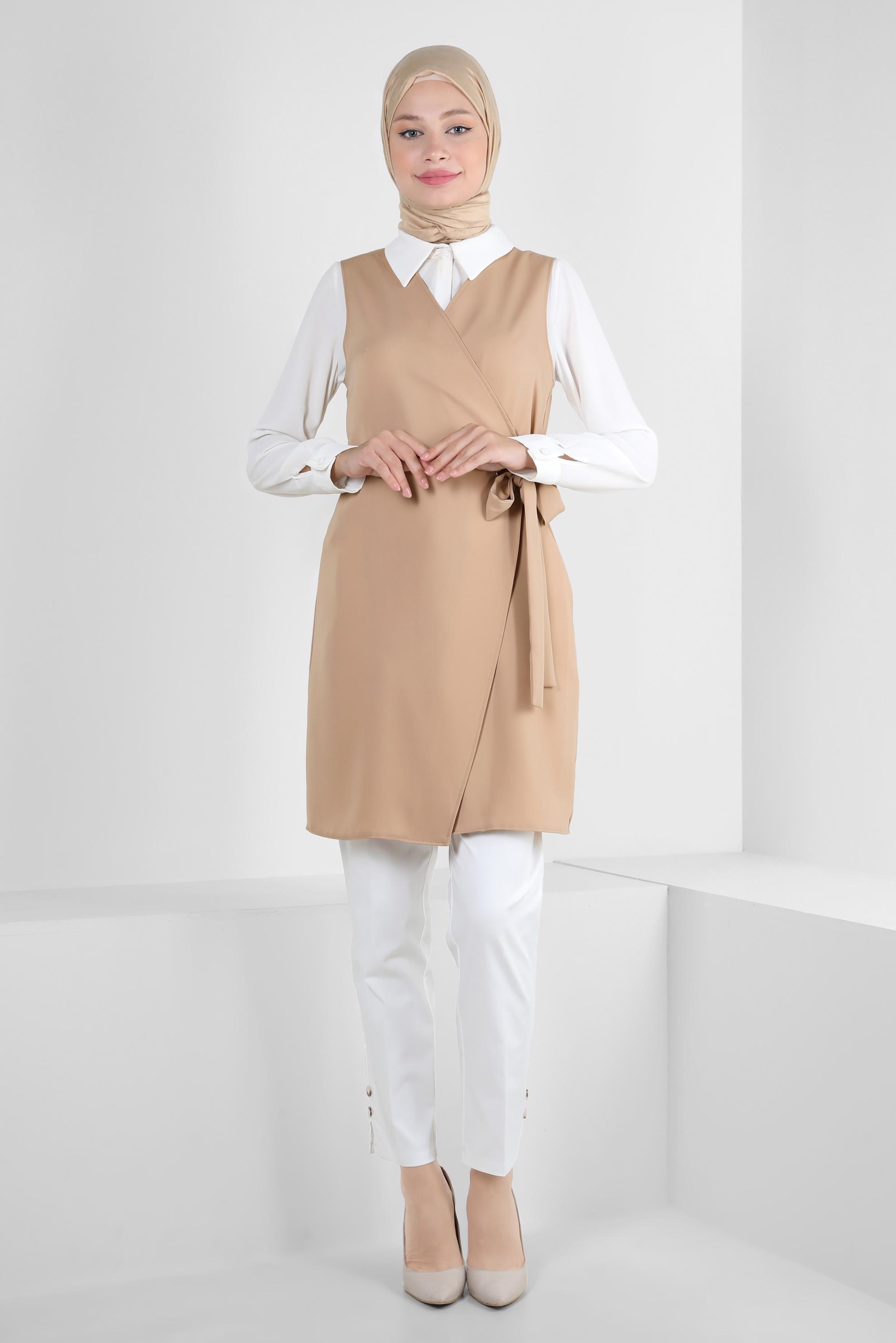 Vêtements hijab TABA GILET ENVELOPPE CEINTURE 43875