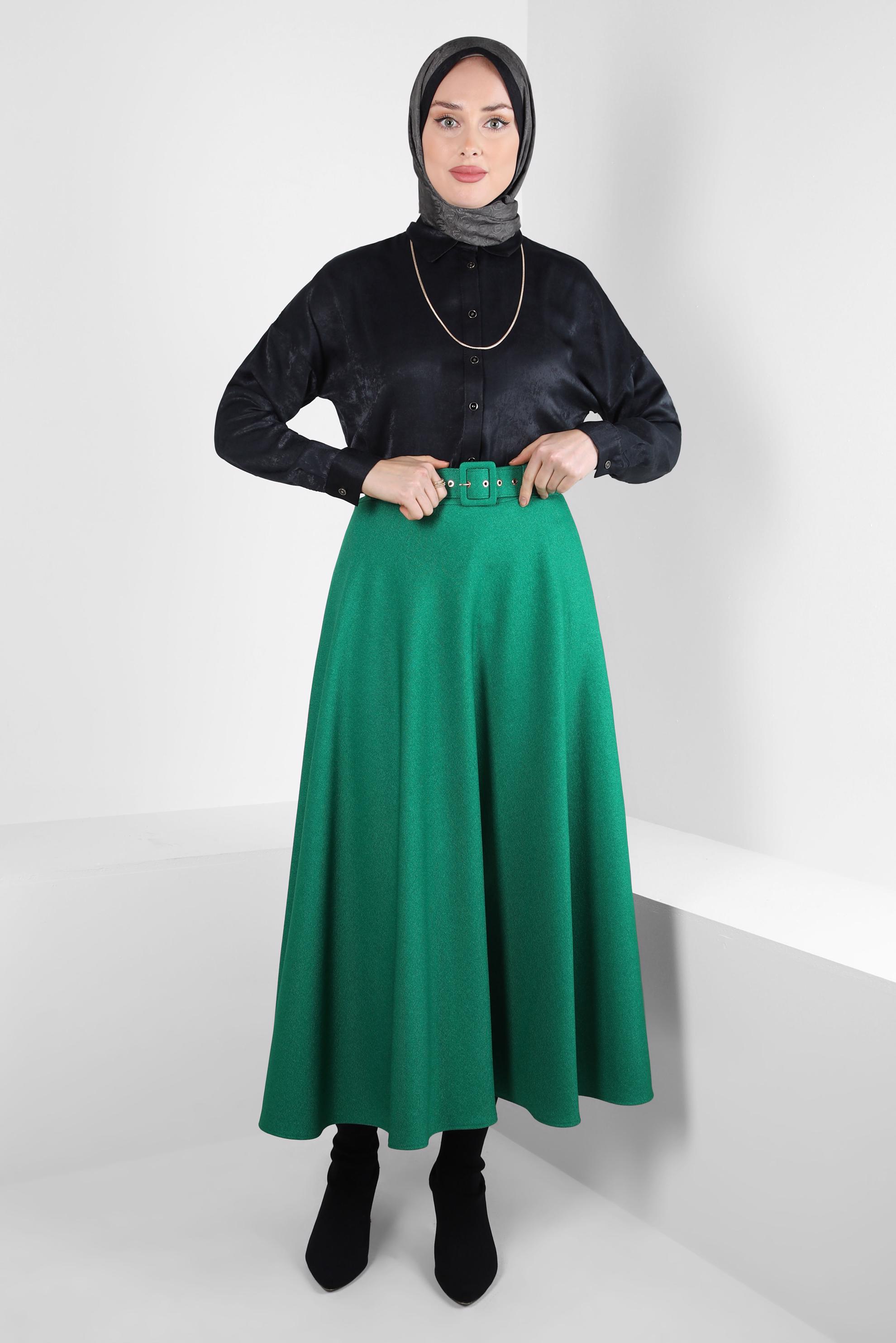 Tesettür giyim SİYAH GÖMLEK BLUZ 44330