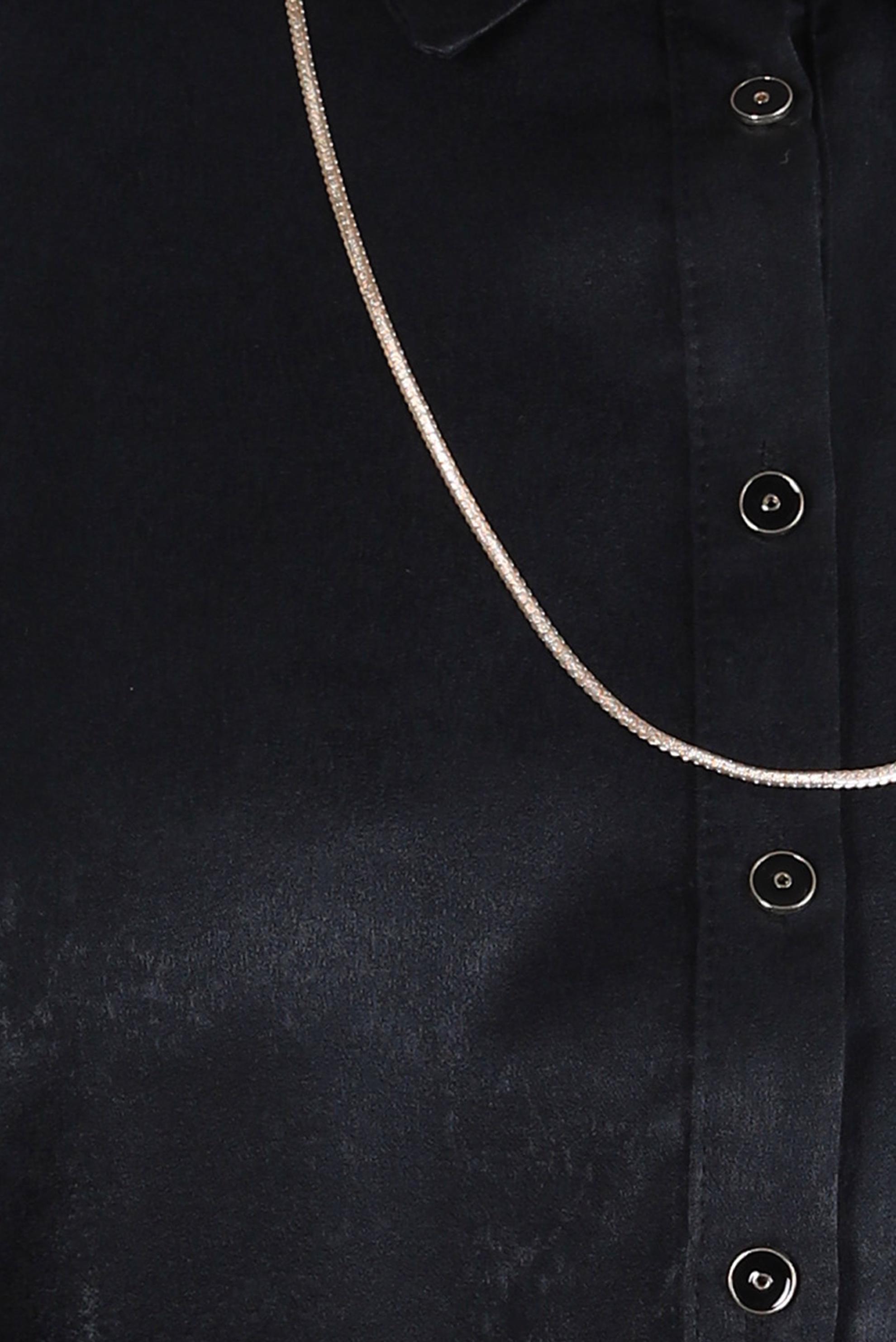 Tesettür giyim SİYAH GÖMLEK BLUZ 44330