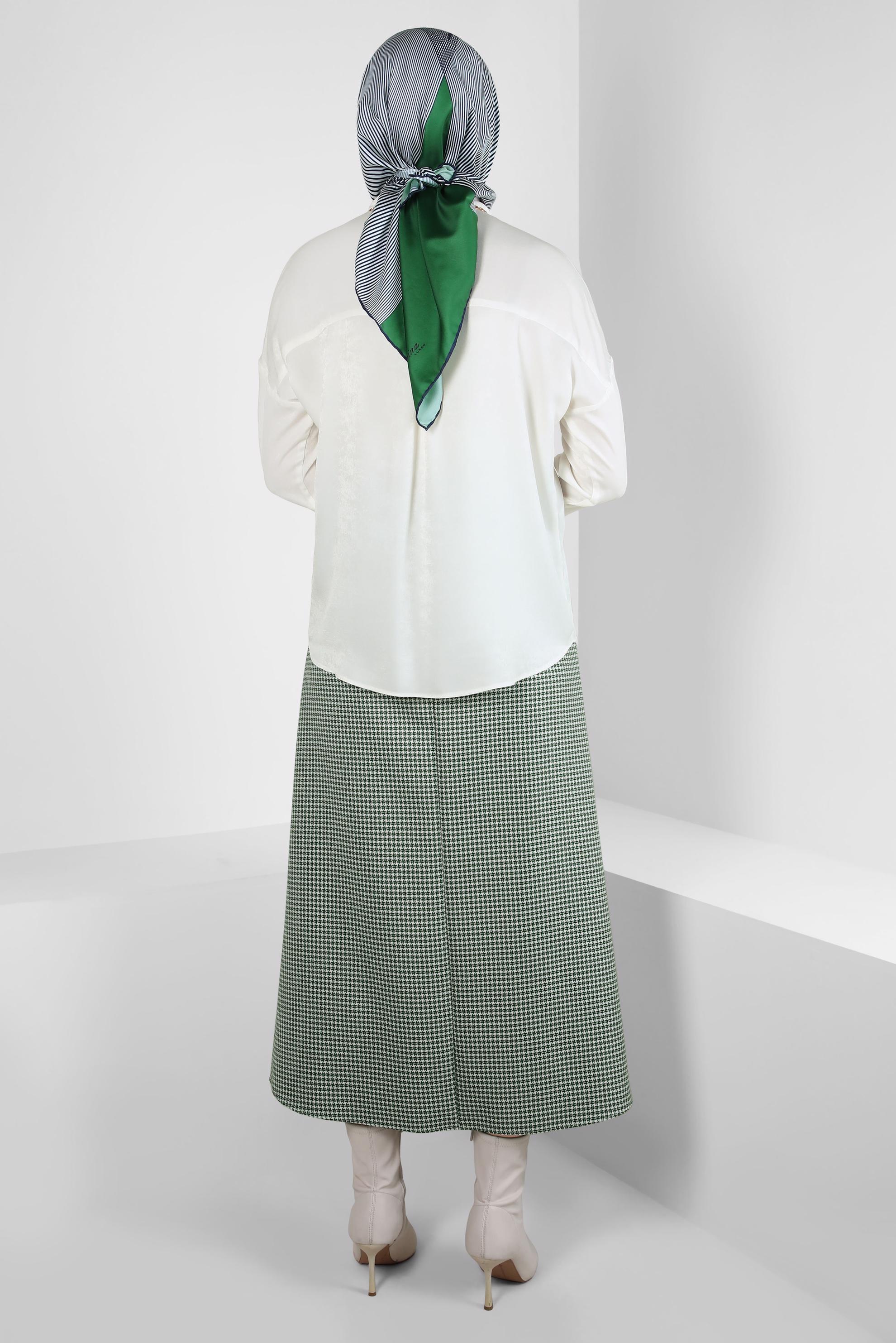 Tesettür giyim BEYAZ GÖMLEK BLUZ 44330