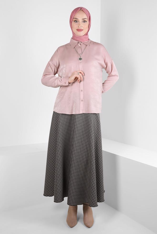 Hijab clothing POWDER SHIRT BLOUSE 44330 - ALVİNA