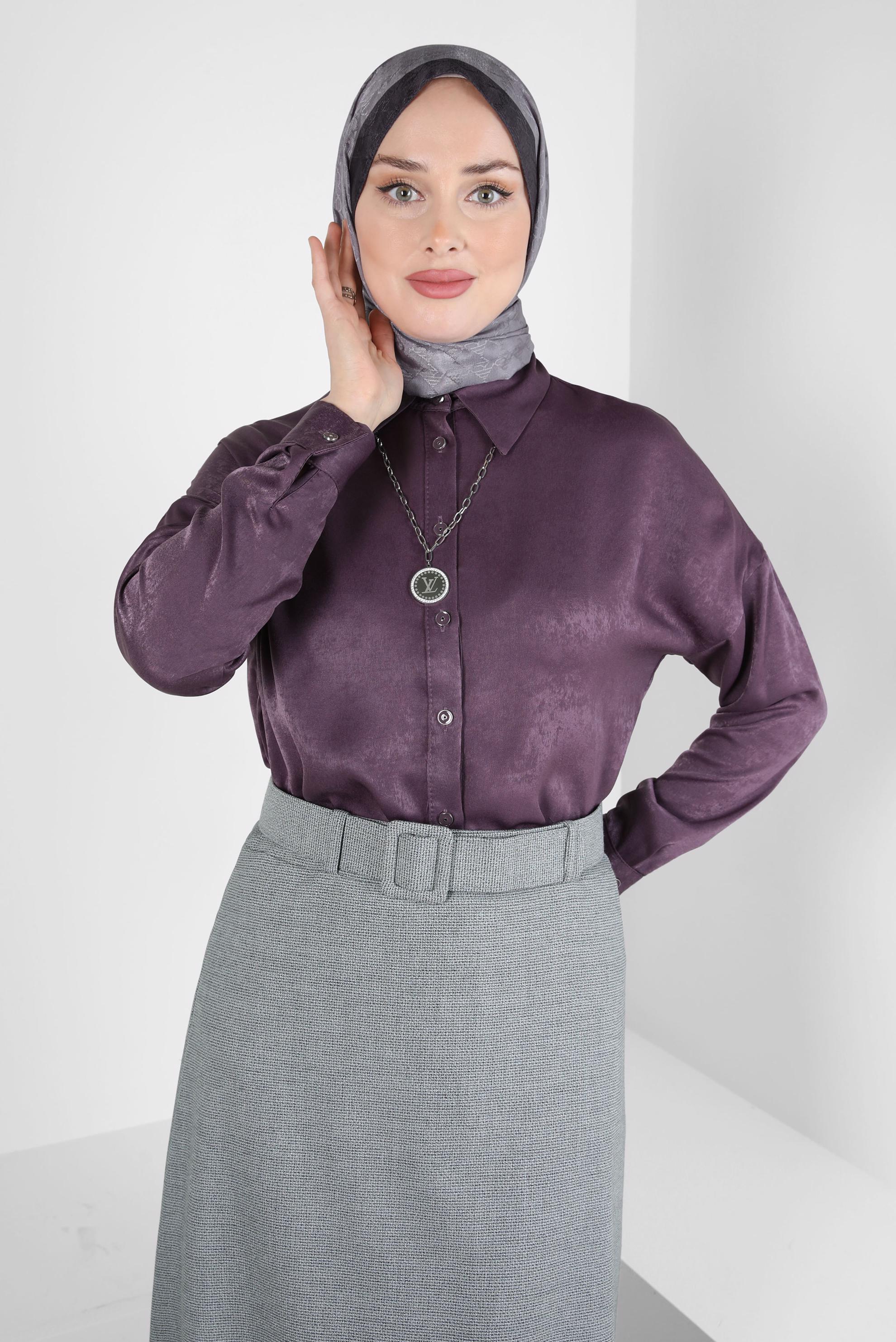 Vêtements hijab POURPRE CHEMISE CHEMISE 44330