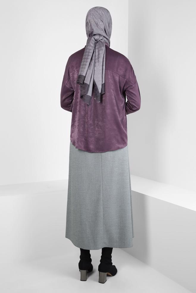 Hijab clothing BROWN SHIRT BLOUSE 44330 - ALVİNA
