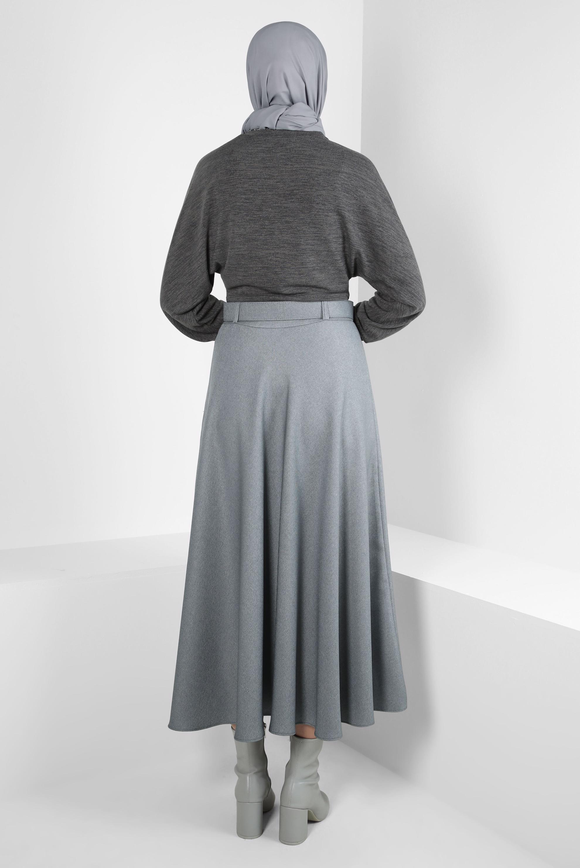 Vêtements hijab GRIS BLOUSE À MANCHES BAT-WING 44335