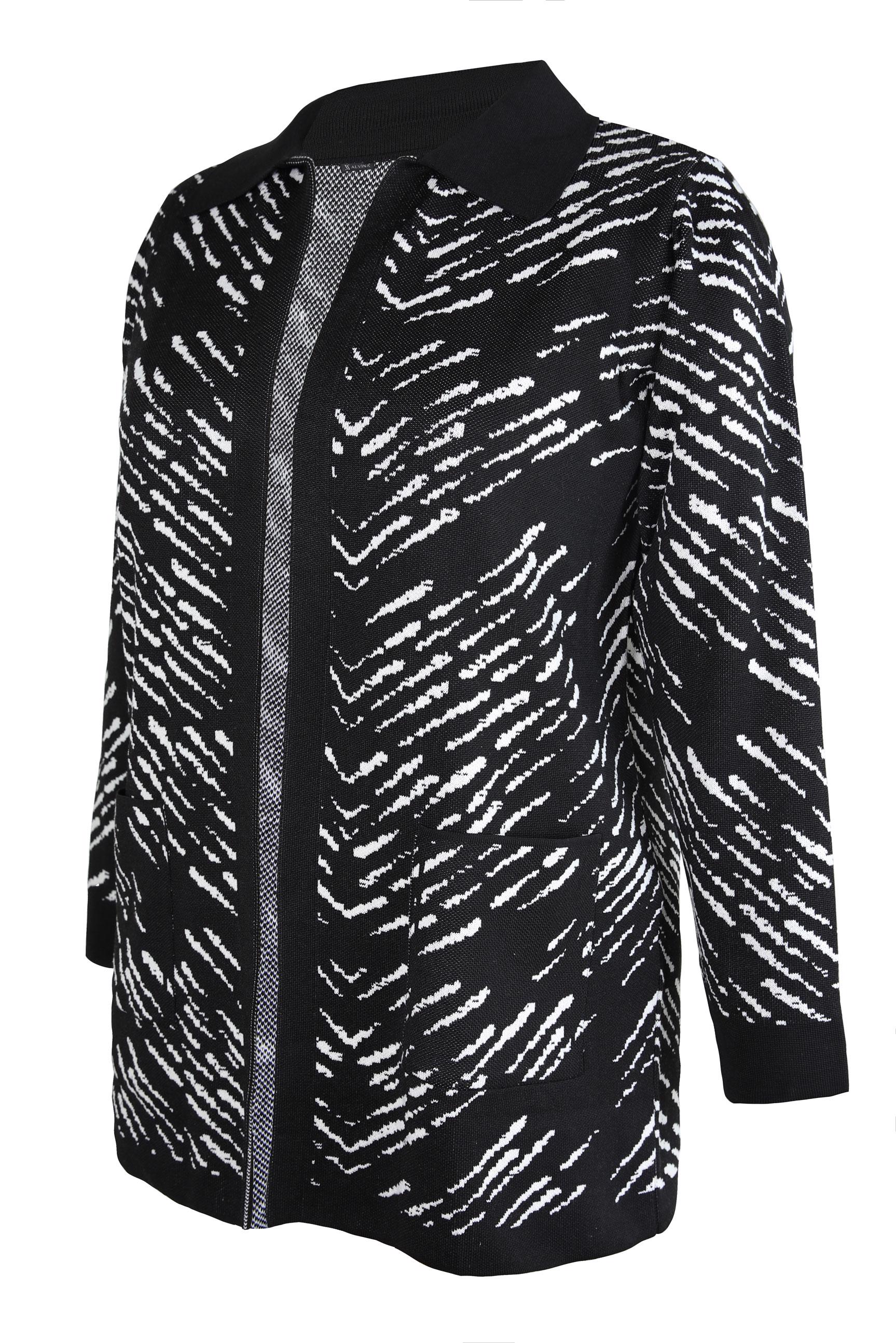 Vêtements hijab NOIR CARDIGAN EN TRICOT À MOTIFS 20460